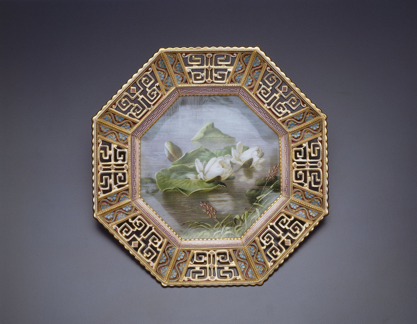Plate with Water Lilies -  Copeland Porcelain Factory,  Poster Print Wall Art