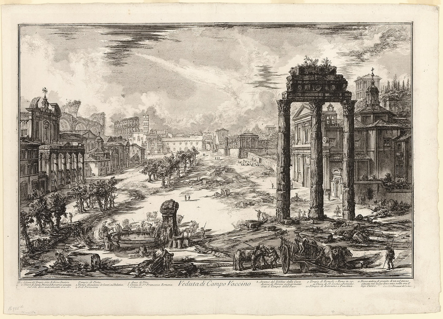 View of the Campo Vaccino, from Views of Rome -  Giovanni Battista Piranesi,  Poster Print Wall Art