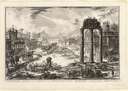 View of the Campo Vaccino, from Views of Rome -  Giovanni Battista Piranesi,  Poster Print Wall Art