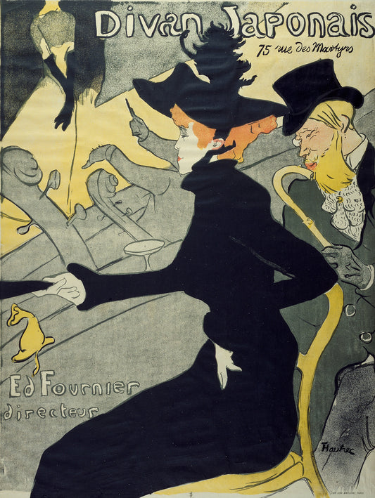 Divan Japonais: Henri de Toulouse-Lautrec,16x12"(A3) Poster