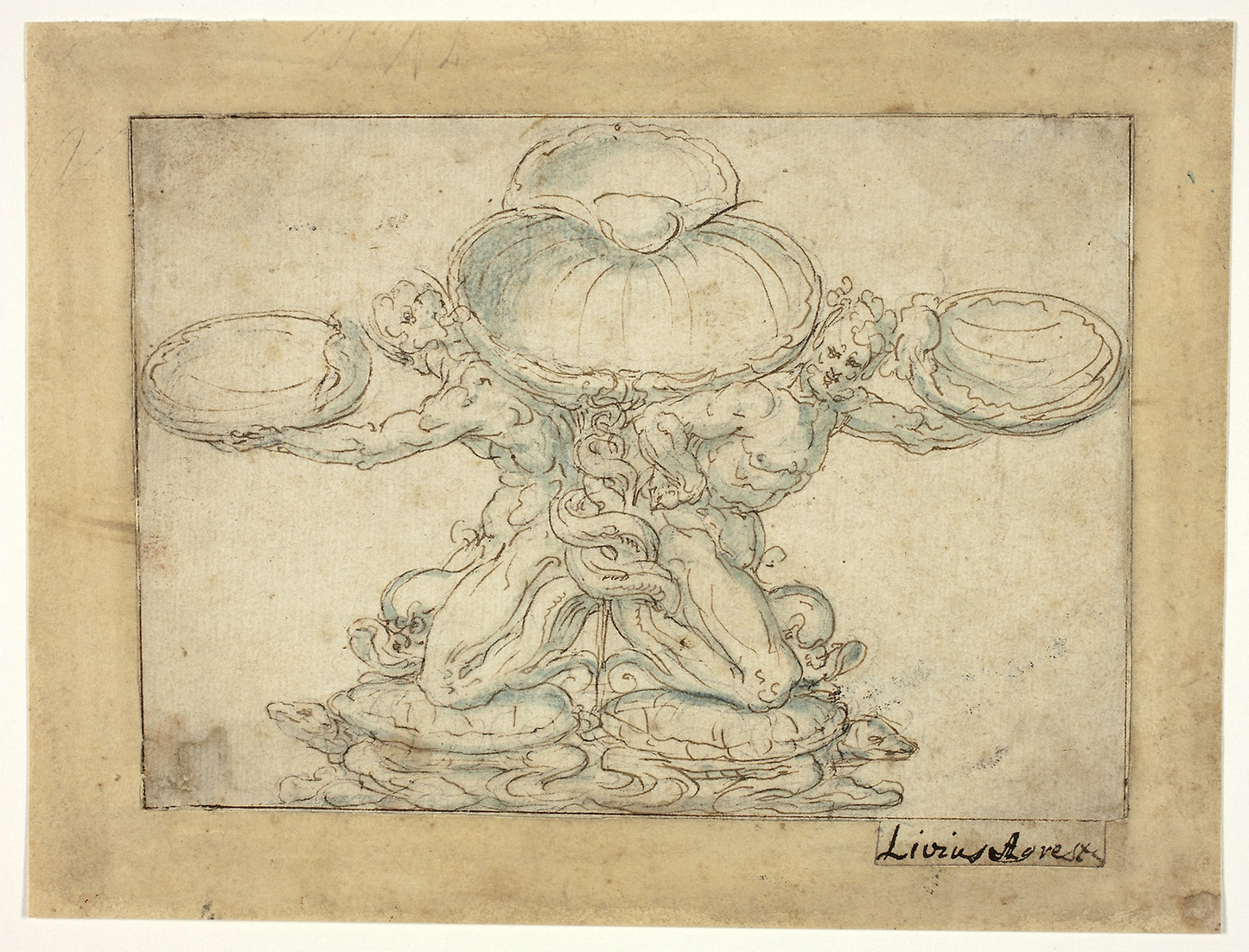 Design for a Salt Cellar or a Table Fountain -  Livio Agresti,  Poster Print Wall Art