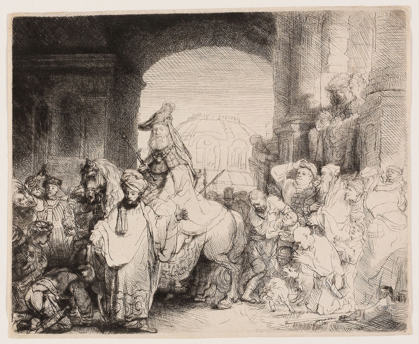 The Triumph of Mordecai -  Rembrandt van Rijn,  Poster Print Wall Art