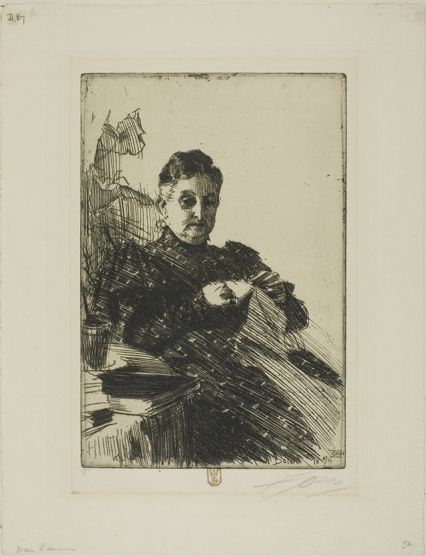 Mme Lamm II -  Anders Zorn,  Poster Print Wall Art