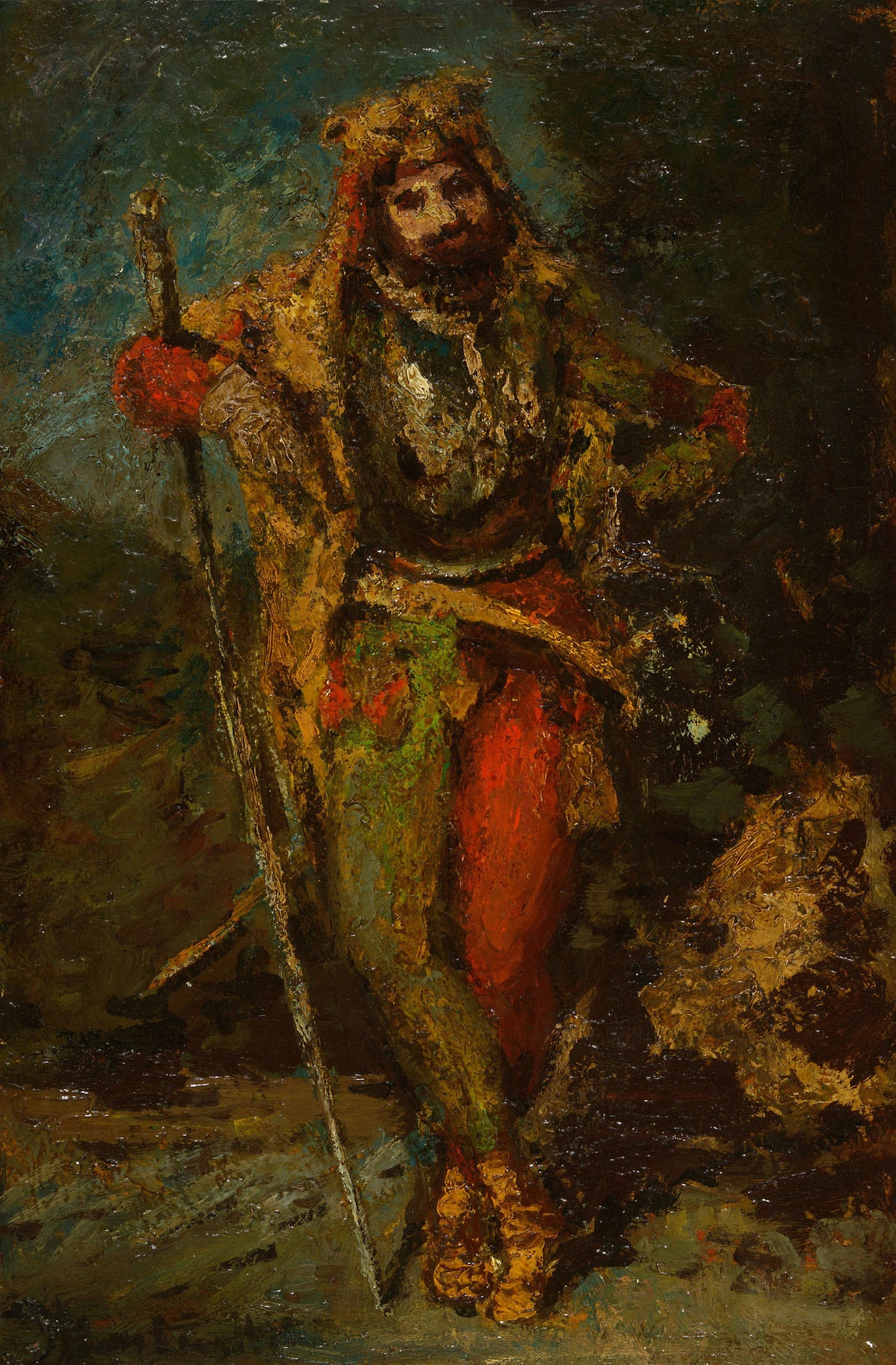 Mephisto from the Opera Faust: Adolphe-Joseph-Thomas Monticelli, Poster Print Wall Art
