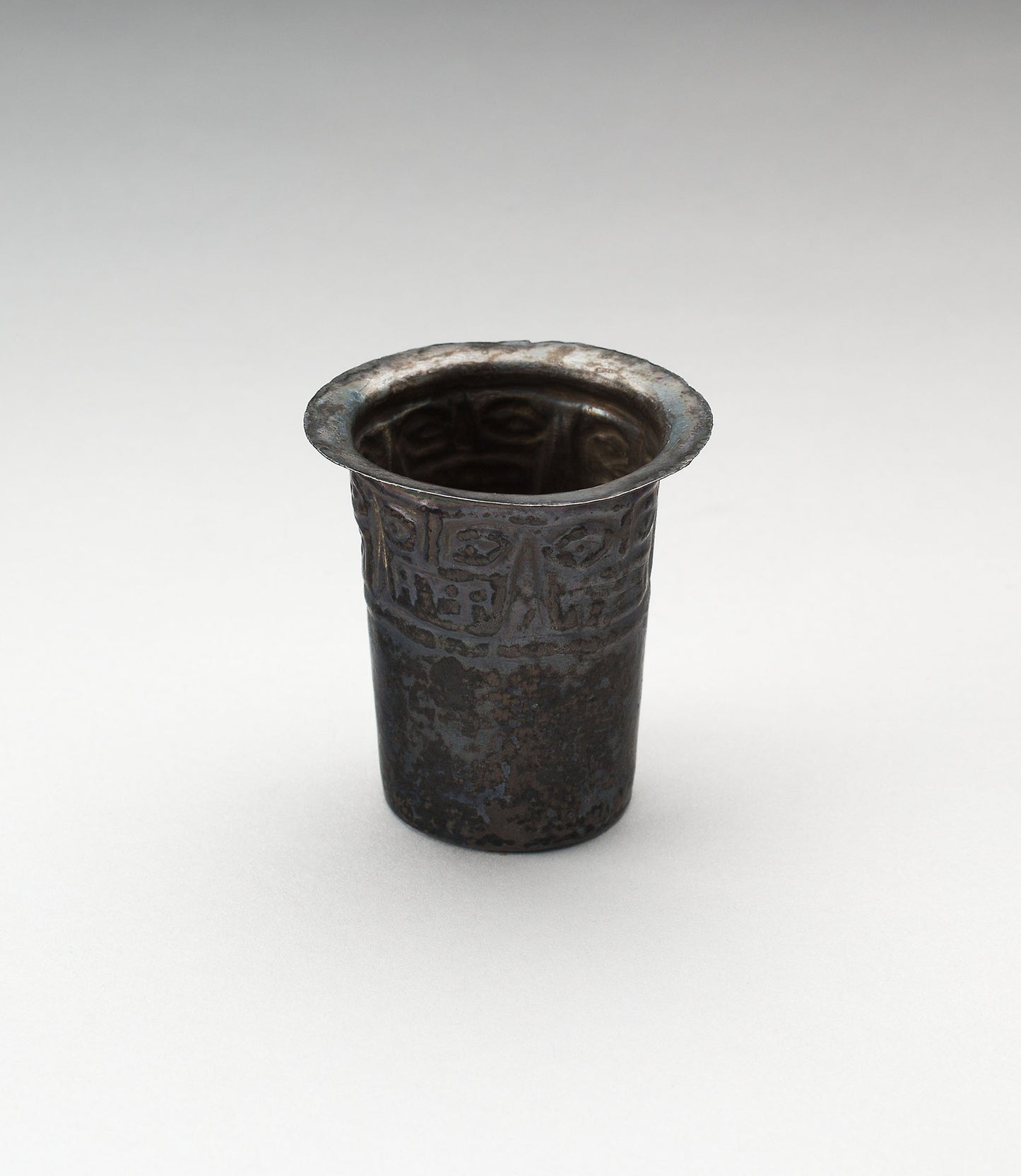 Beaker with Repouse Motifs Under Rim -  Possibly Tiwanaku-Wari,  Poster Print Wall Art