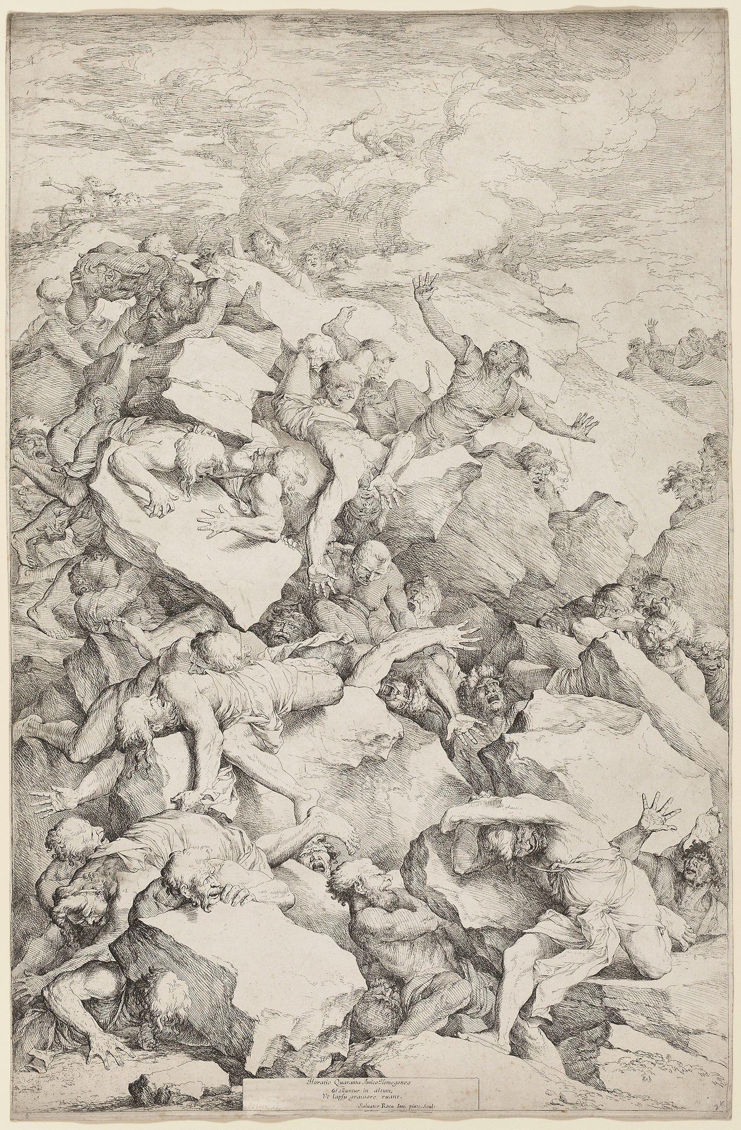 The Fall of the Giants -  Salvator Rosa,  Poster Print Wall Art