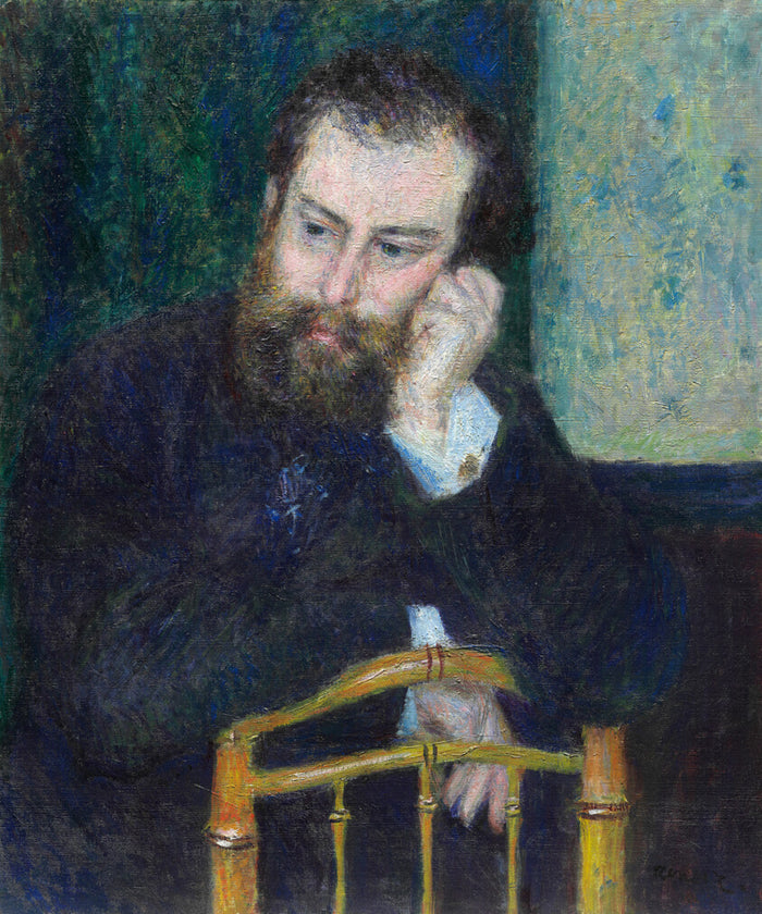 Alfred Sisley by  Pierre-Auguste Renoir, 23x16