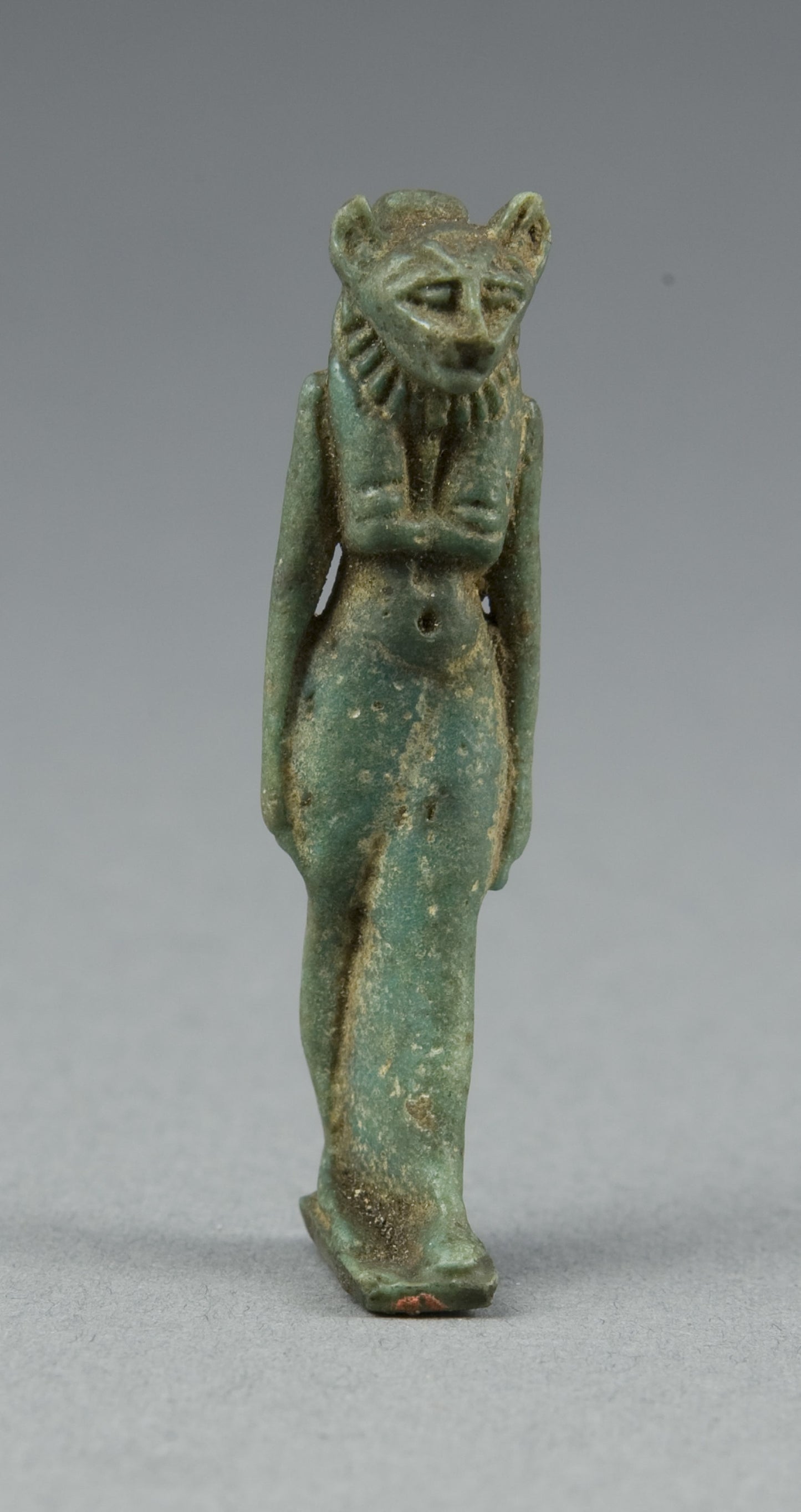 Amulet of a Lion-headed Walking Goddess, possibly Bastet -  Egyptian,  Poster Print Wall Art