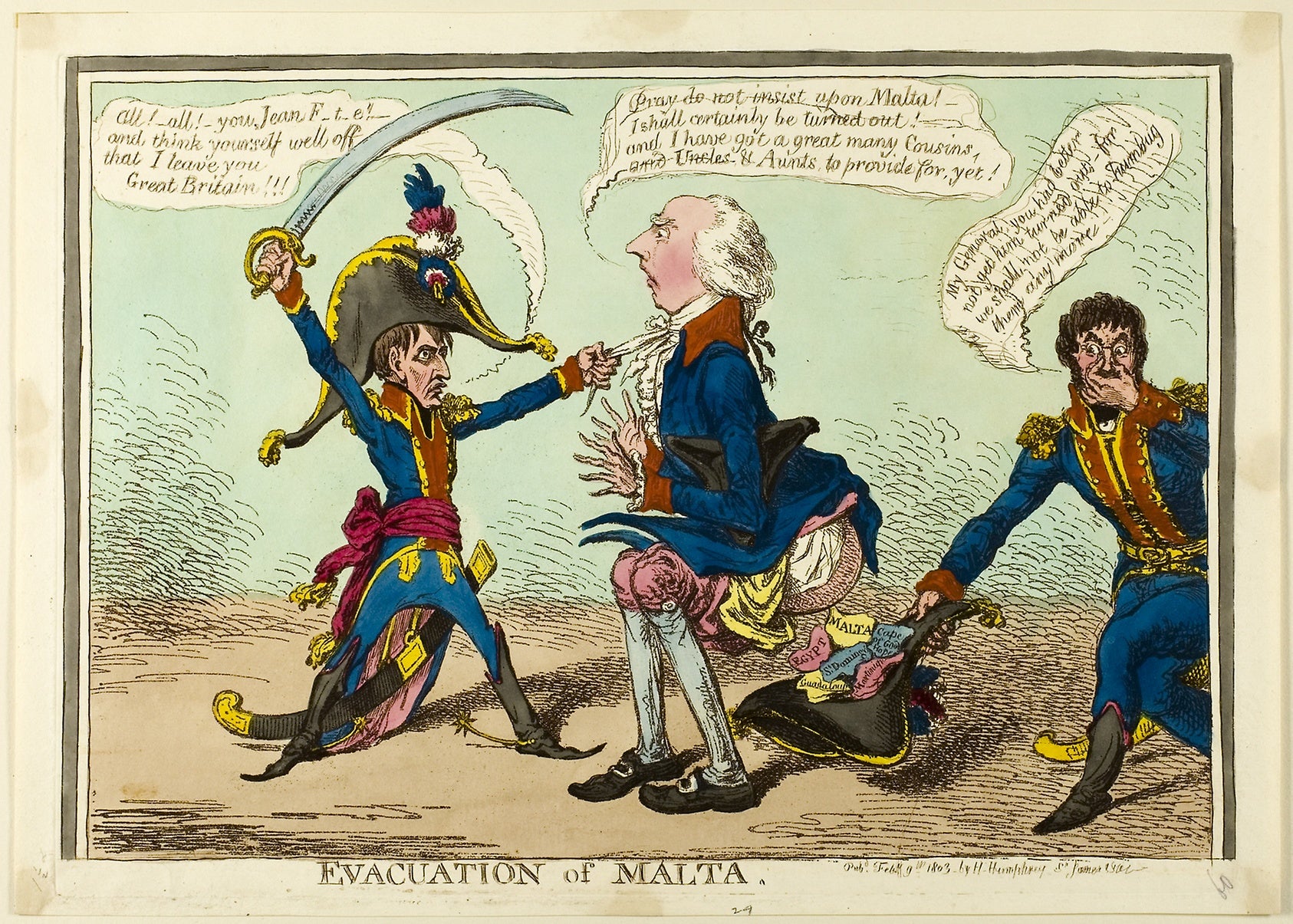 Evacuation of Malta: James Gillray (British, 1756-1815),16x12"(A3) Poster