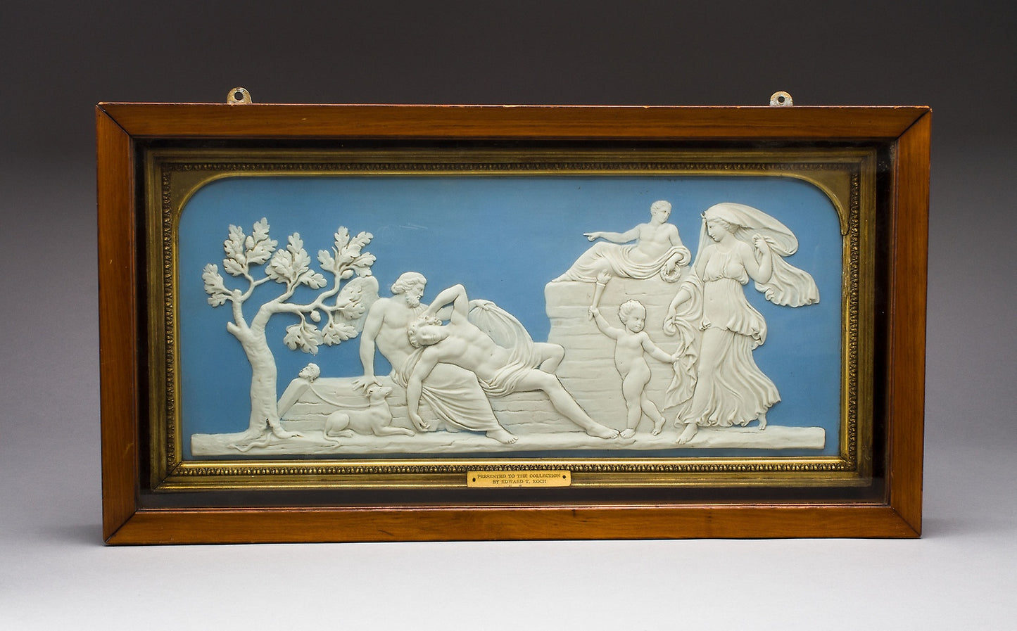 Plaque with Selene and Endymion in Shadow Box -  Wedgwood Manufactory,  Poster Print Wall Art