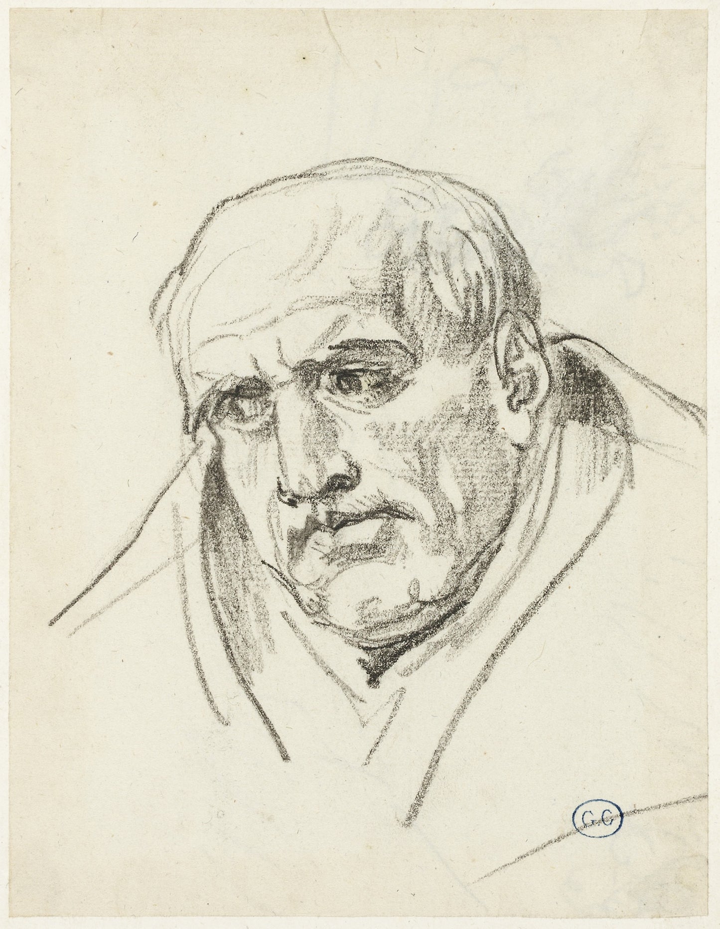 Bust of an Older Man -  Jacques Louis David,  Poster Print Wall Art
