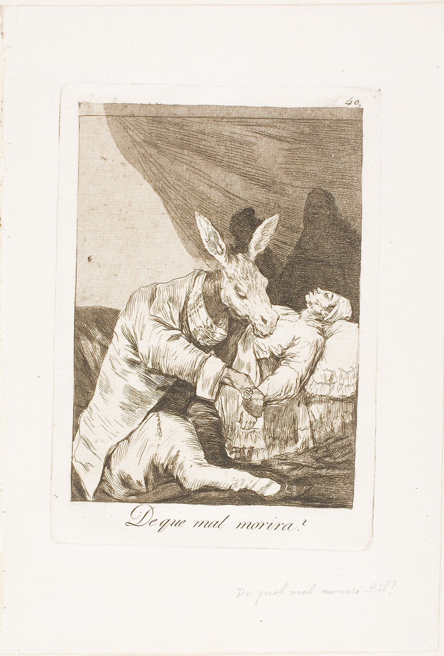 Of what ill will he die?, plate 40 from Los Caprichos -  Francisco José de Goya y Lucientes,  Poster Print Wall Art