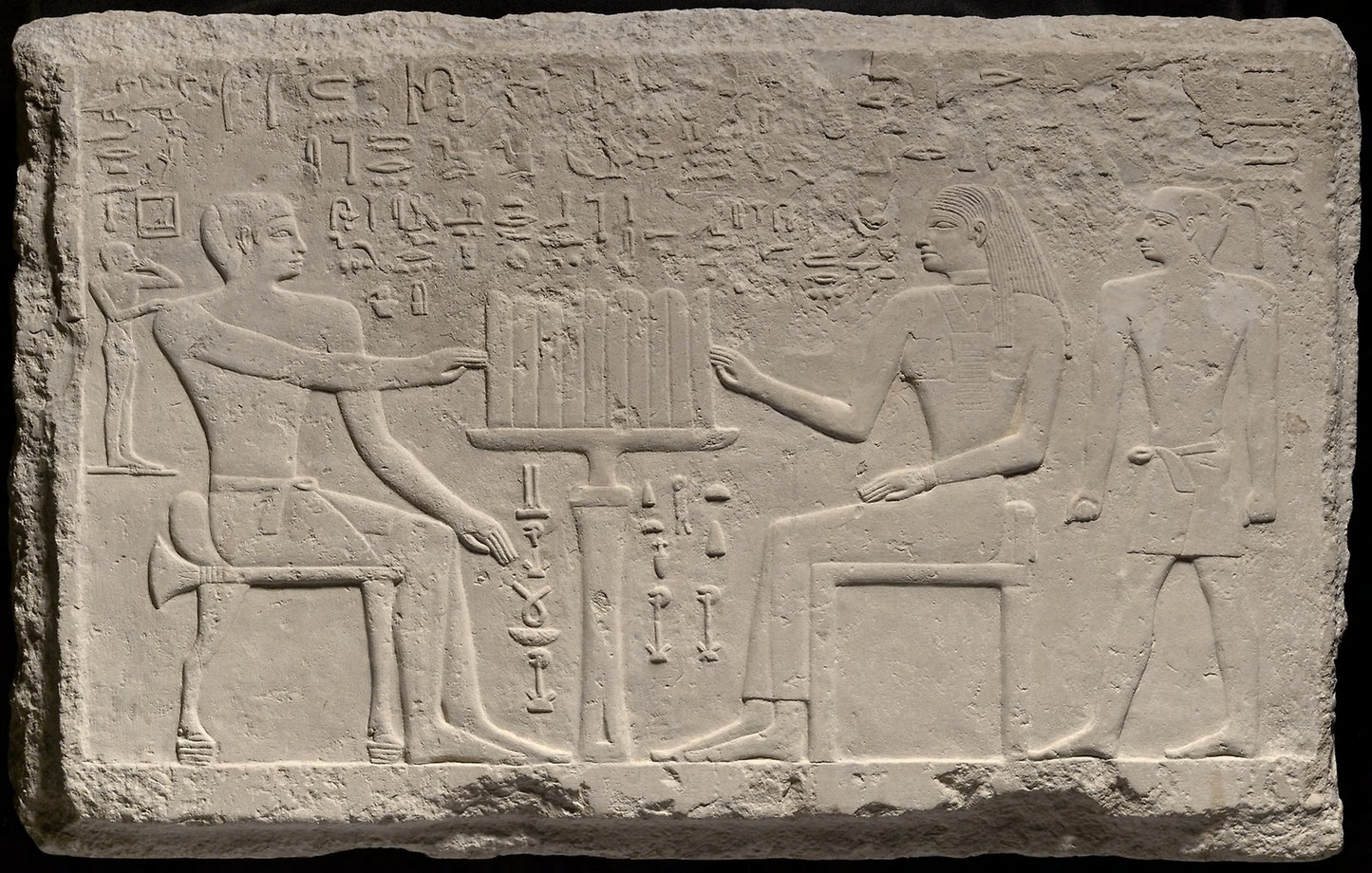Stela of Thenti and Nefert: Egyptian, Giza, probably tomb G 3035, Poster Print Wall Art