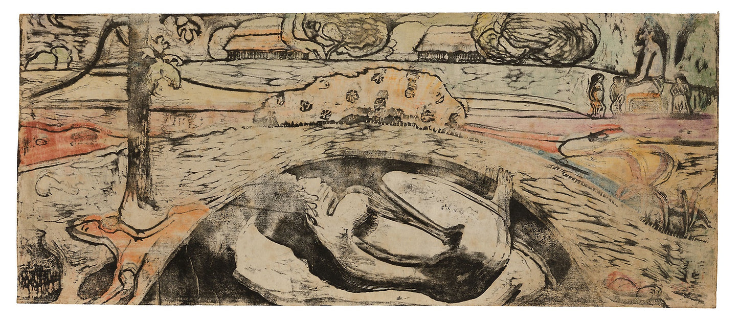 Manao tupapau (She Thinks of the Ghost or The Ghost Thinks of Her): Paul Gauguin,16x12"(A3) Poster