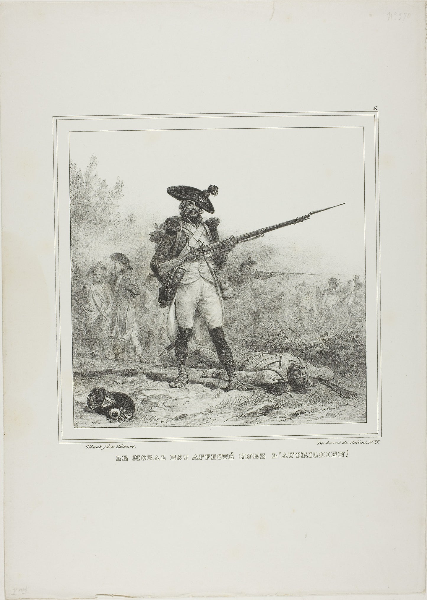 Morale is Affected -  the Austrians! -  Denis Auguste Marie Raffet (French, 1804-1860),  Poster Print Wall Art