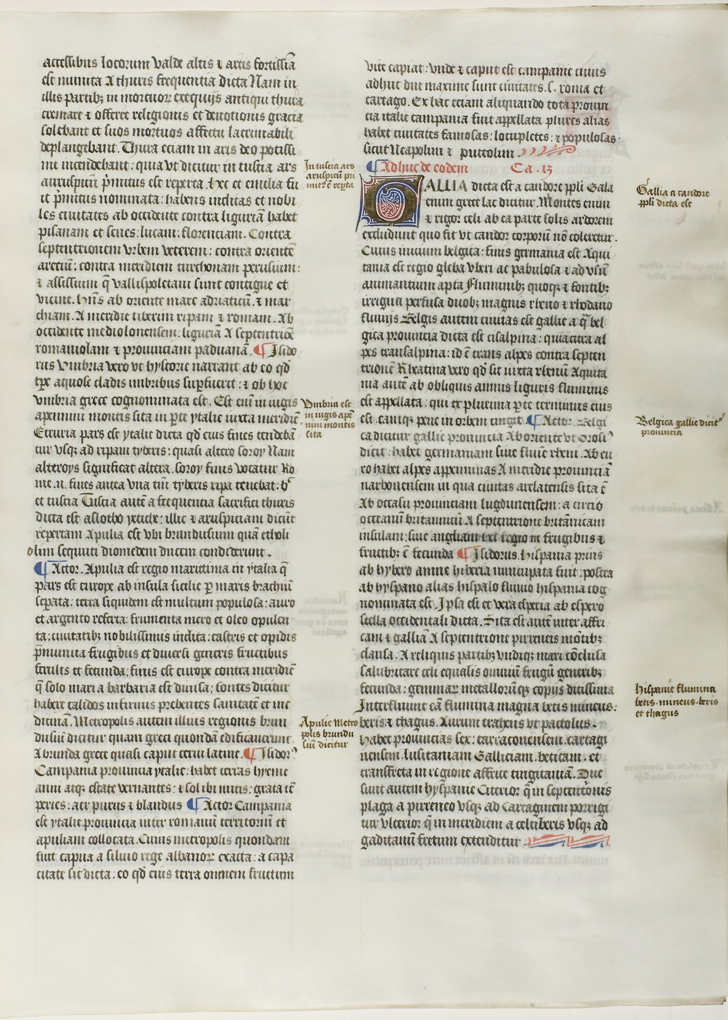 Folio Four from Burchard of Sion's De locis ac mirabilibus mundi, or an Illuminated Geography: French (Paris), Poster Print Wall Art