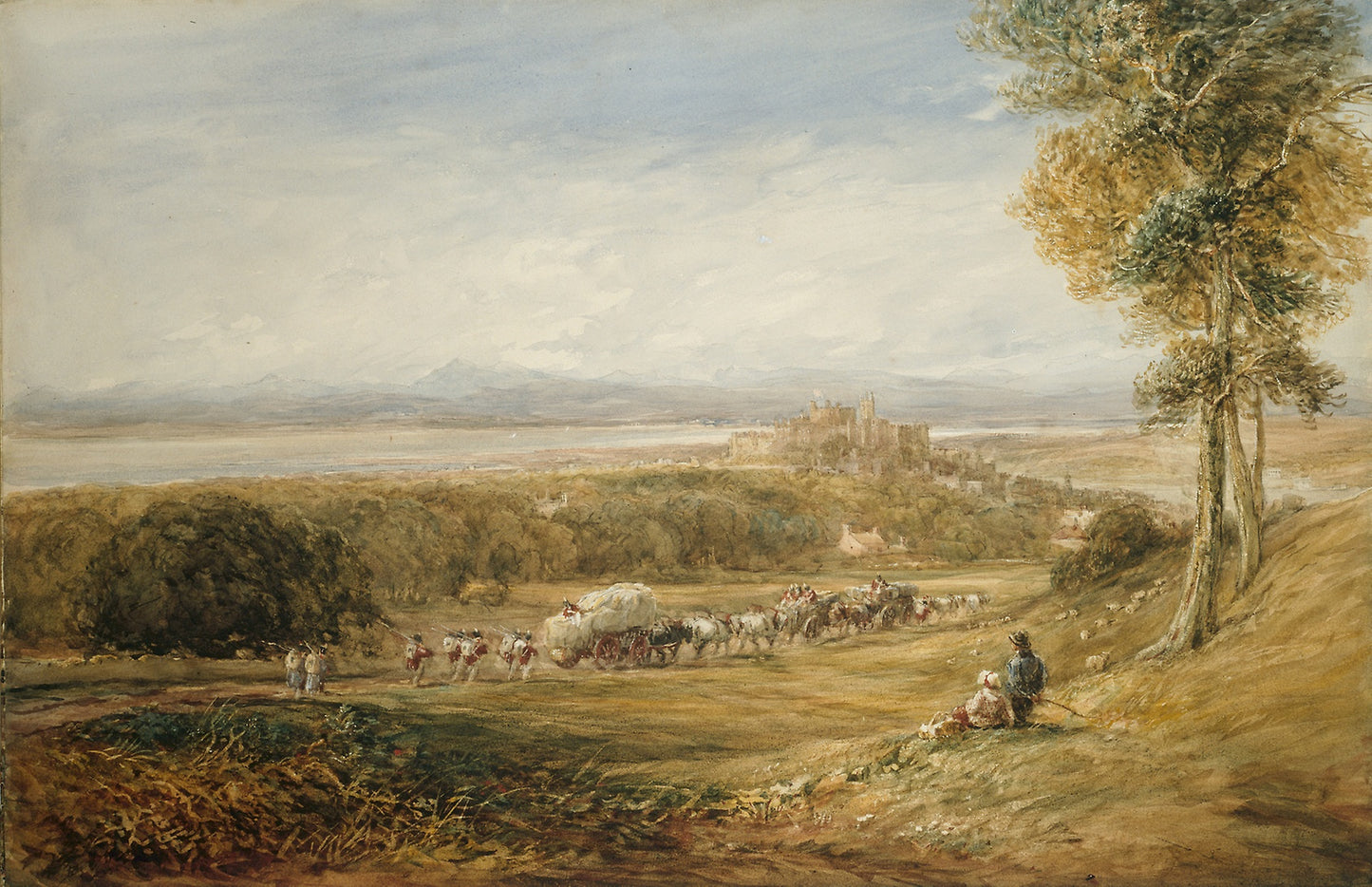 Lancaster -  Peace and War -  David Cox the elder,  Poster Print Wall Art