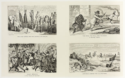 The Sick Goose and the Council of Health from George Cruikshank's Steel Etchings to The Comic Almanacks: 1835-1853 (top left): George Cruikshank (English, 1792-1878),16x12"(A3) Poster