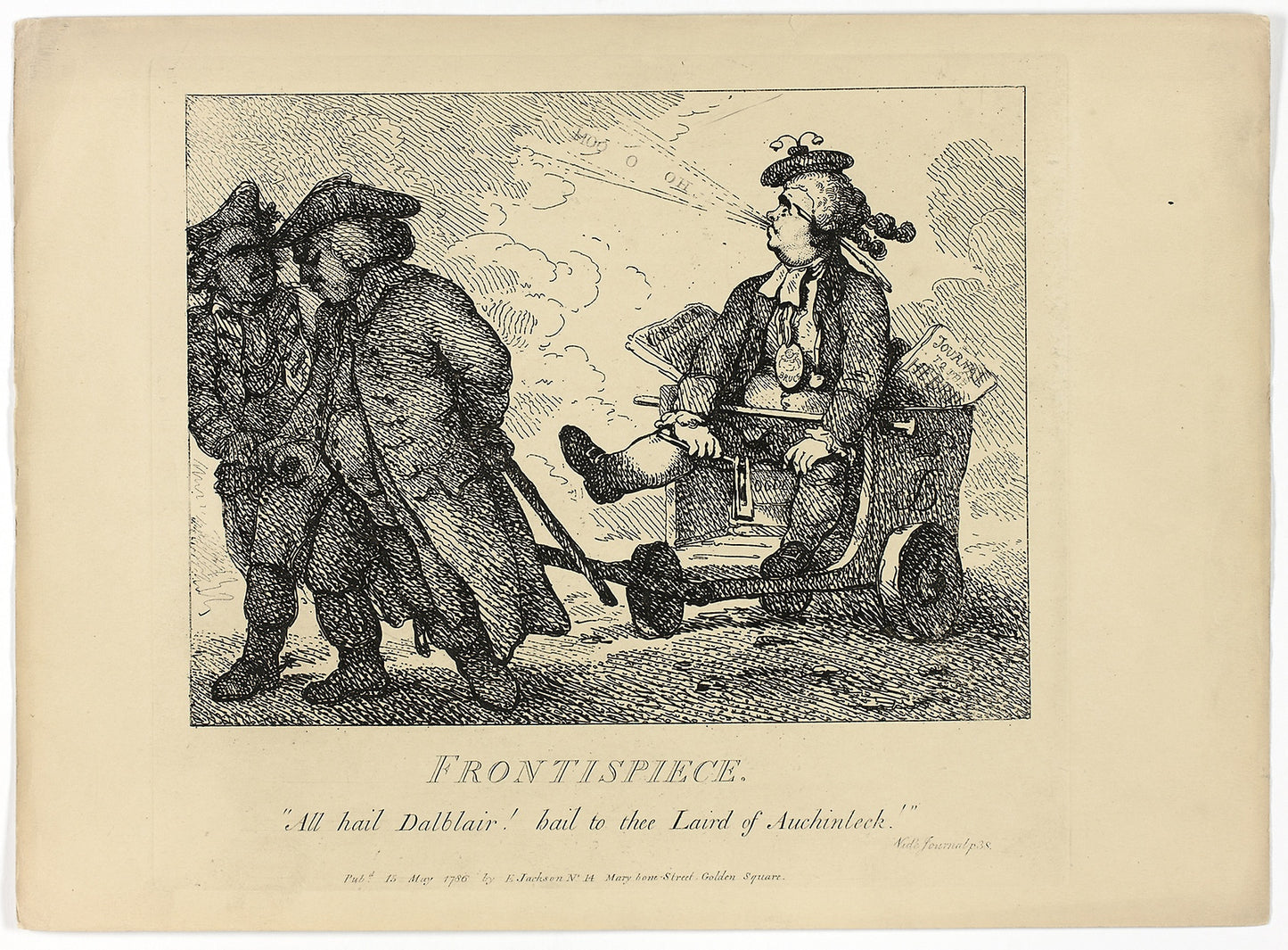 Boswell's Tour of the Hebrides -  Frontispiece -  Thomas Rowlandson,  Poster Print Wall Art