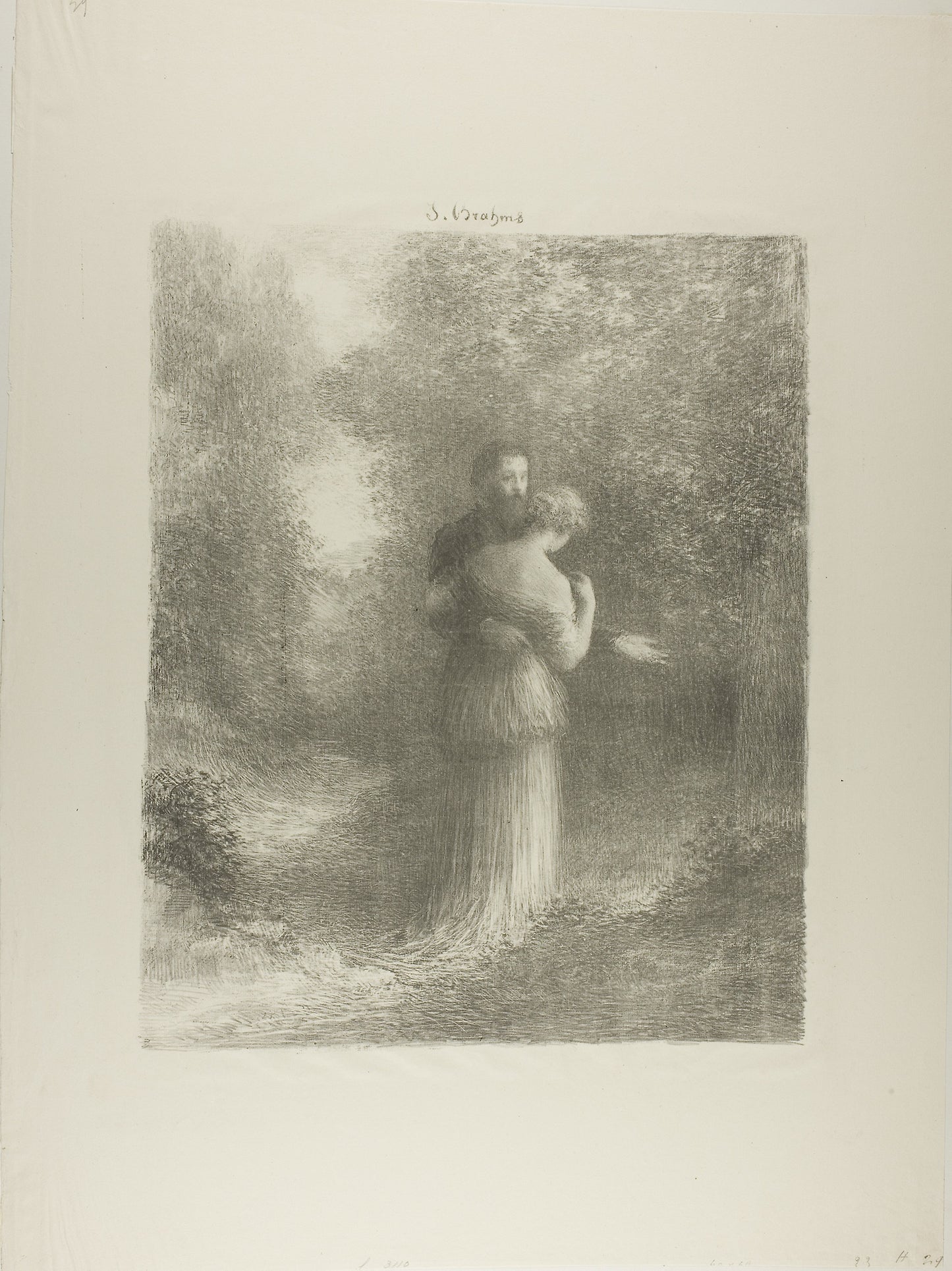Love Poems, first plate -  Henri Fantin-Latour,  Poster Print Wall Art