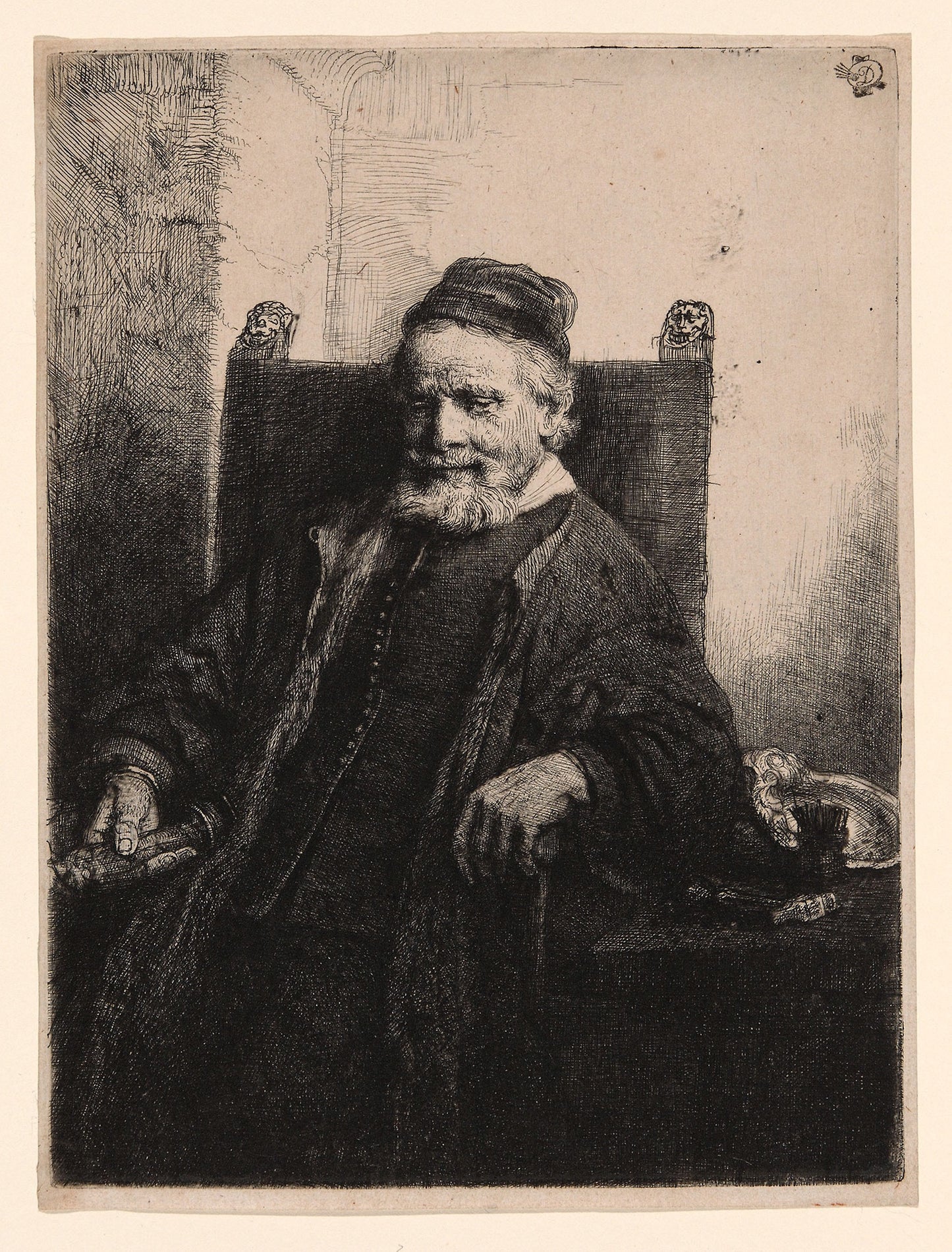 Jan Lutma, Goldsmith -  Rembrandt van Rijn,  Poster Print Wall Art