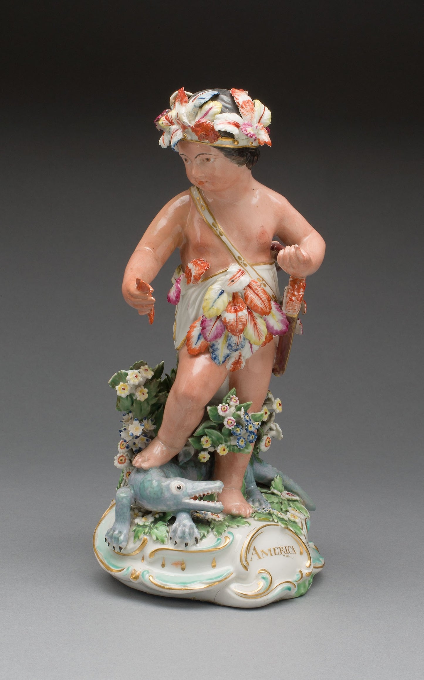 Allegorical Figure of America -  Derby Porcelain Manufactory,  Poster Print Wall Art