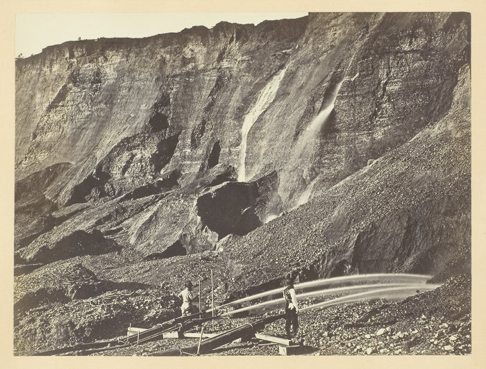 Hydraulic Gold Mining, Near Dutch Flats, California, C. P. R. R.: Andrew J. Russell ,16x12