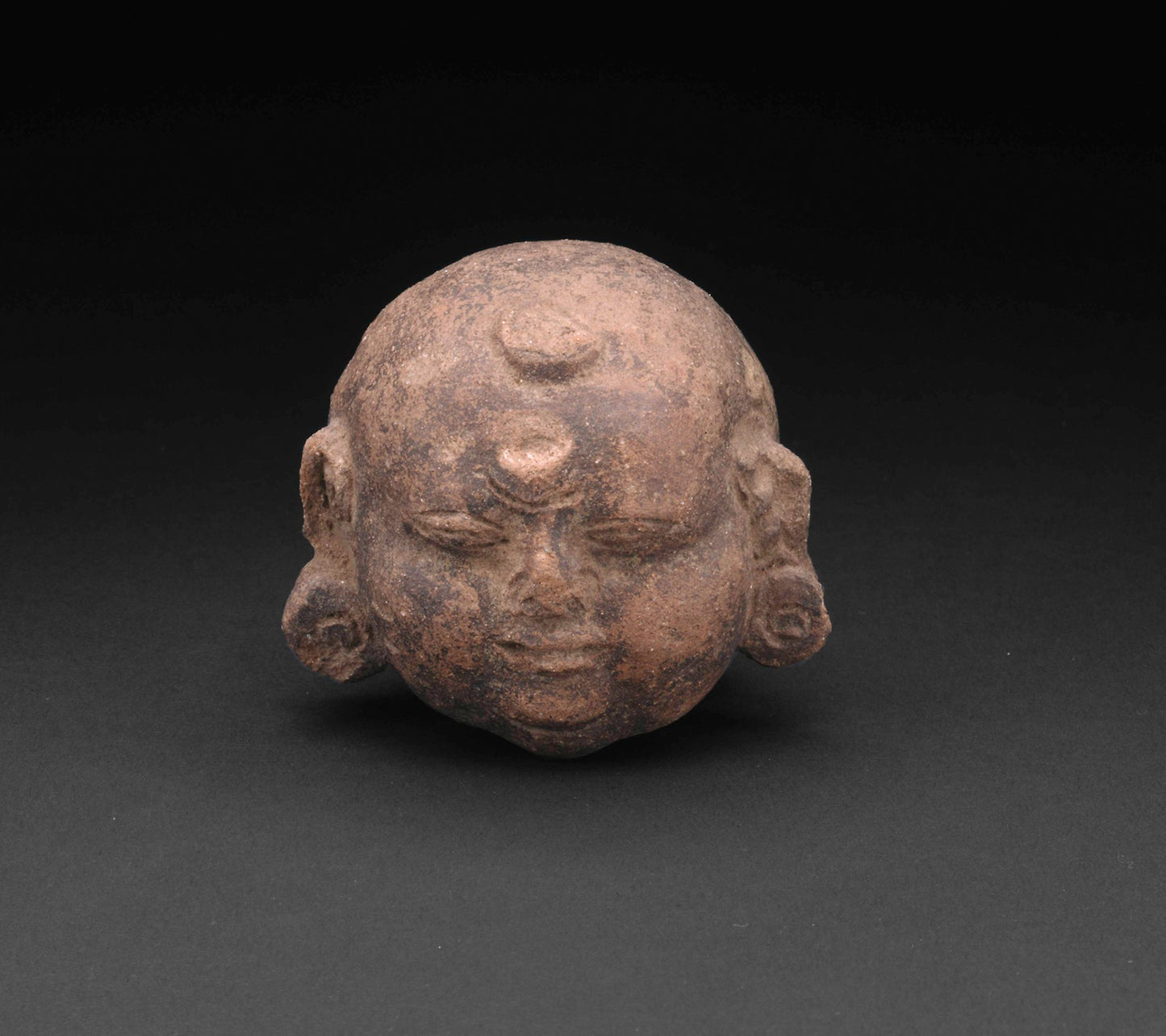 Head from a Figurine of a Child -  Indonesia,  Poster Print Wall Art