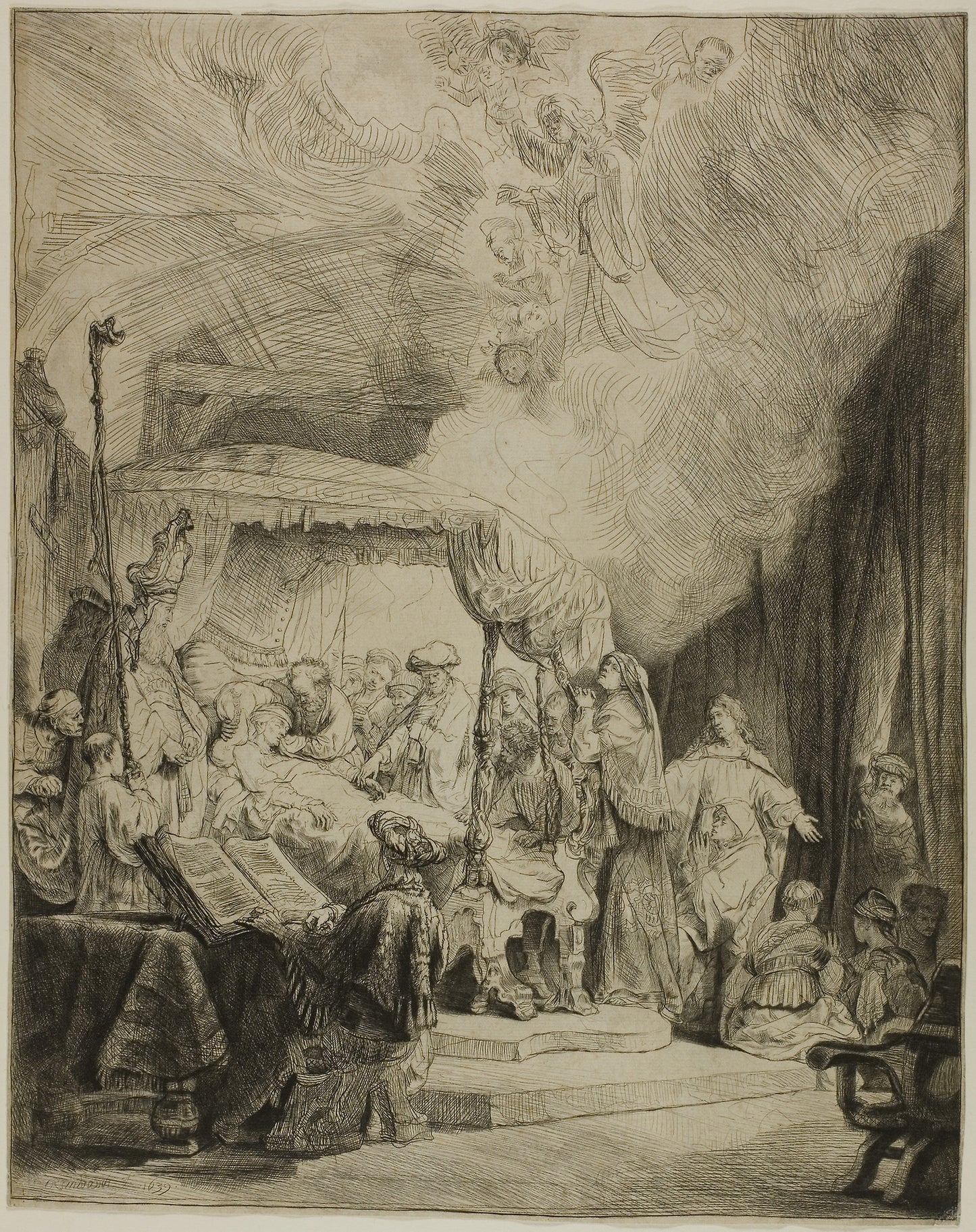 The Death of the Virgin -  Rembrandt van Rijn,  Poster Print Wall Art