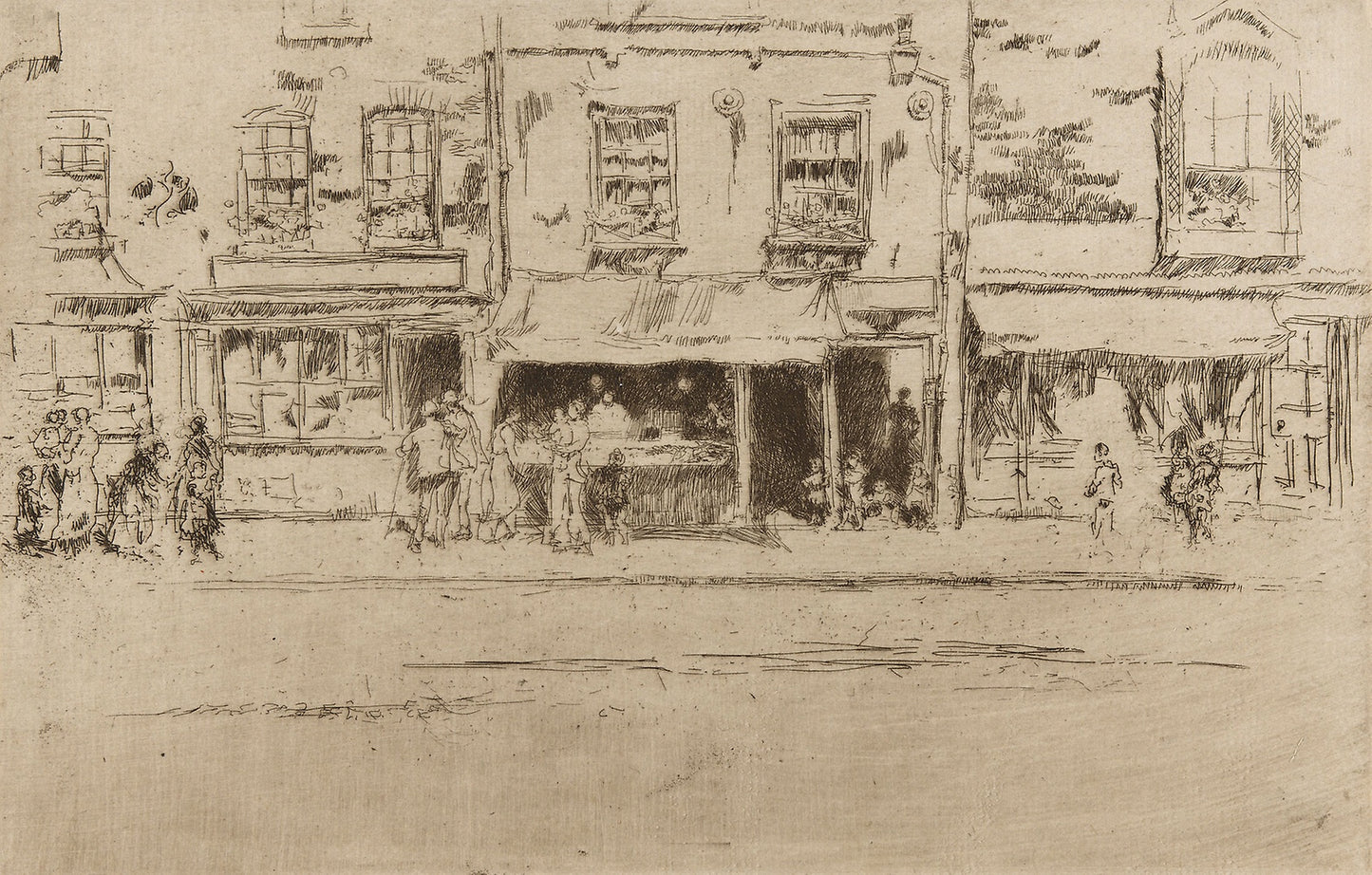 Fish Shop, Chelsea -  James McNeill Whistler,  Poster Print Wall Art