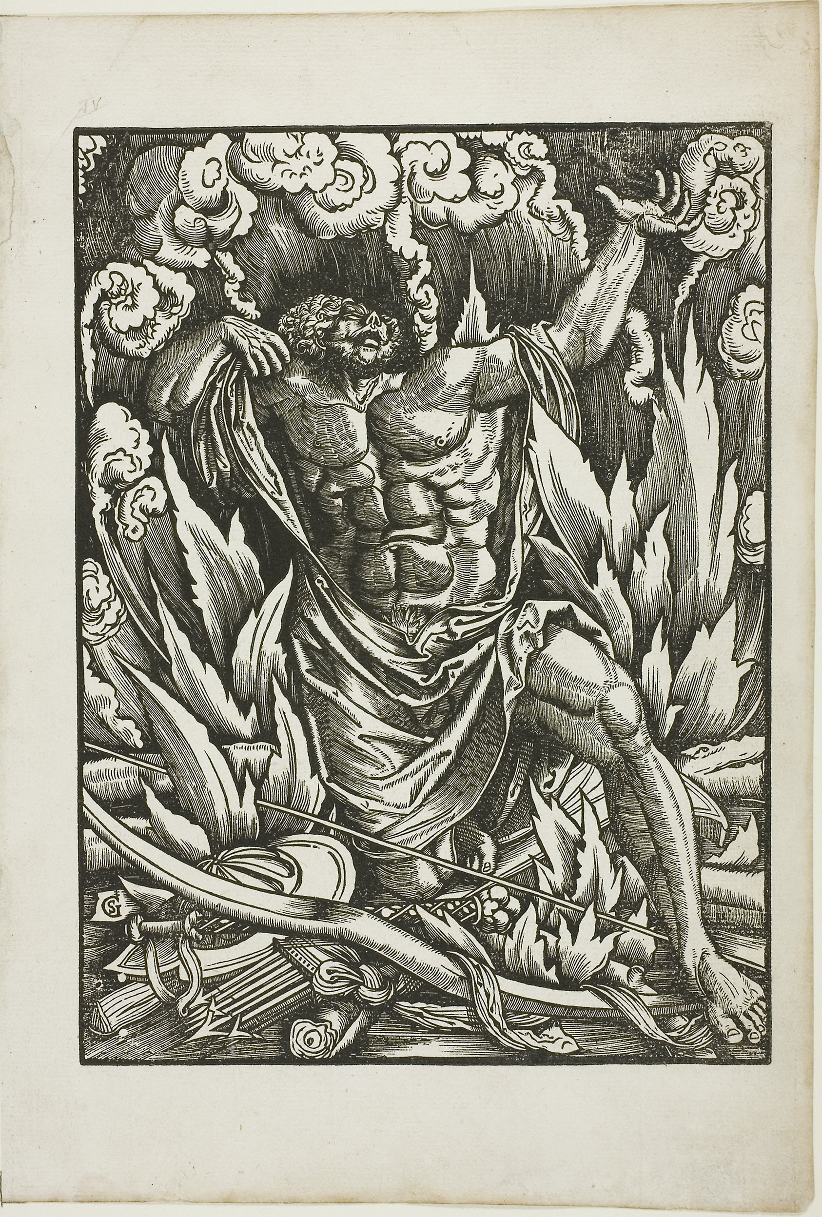 The Labors of Hercules: Hercules on the Pyre: Gabriel Salmon,16x12