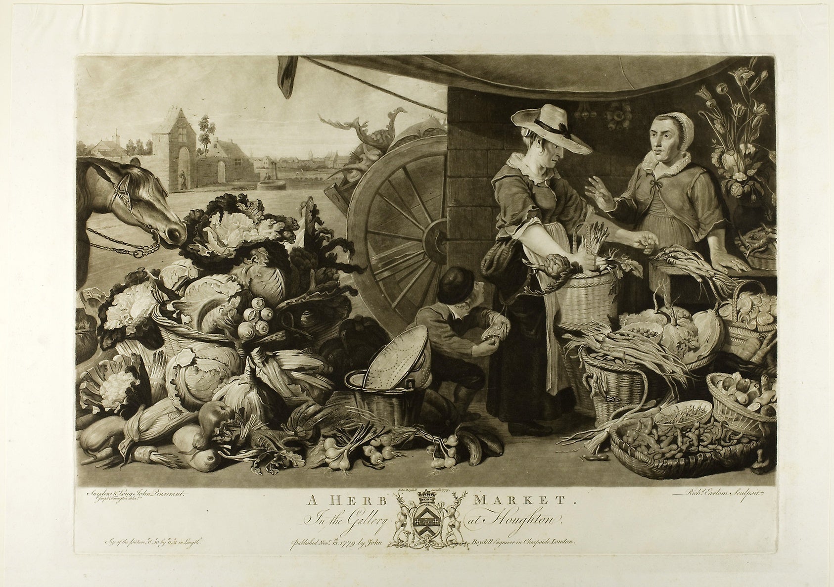 A Herb Market, from The Houghton Gallery: Richard Earlom (English, 1743–1822),16x12"(A3) Poster