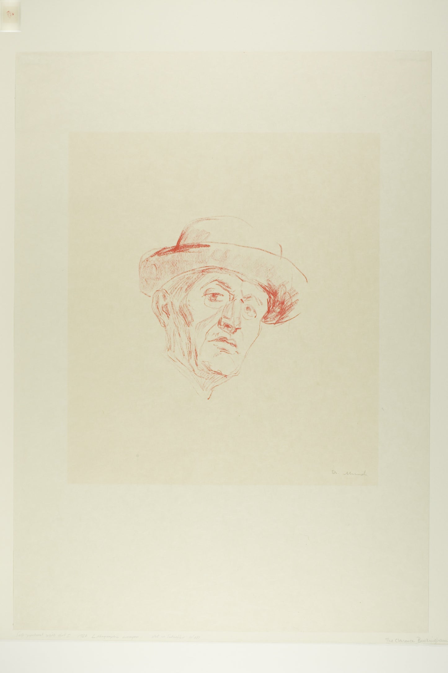 Self-Portrait with Hat I -  Edvard Munch,  Poster Print Wall Art