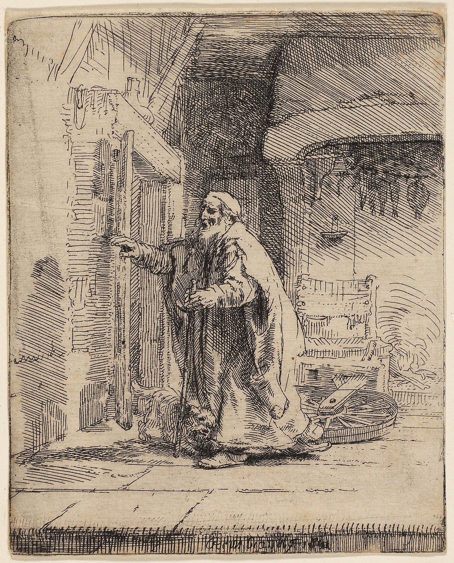 The Blindness of Tobit -  The Larger Plate -  Rembrandt van Rijn,  Poster Print Wall Art