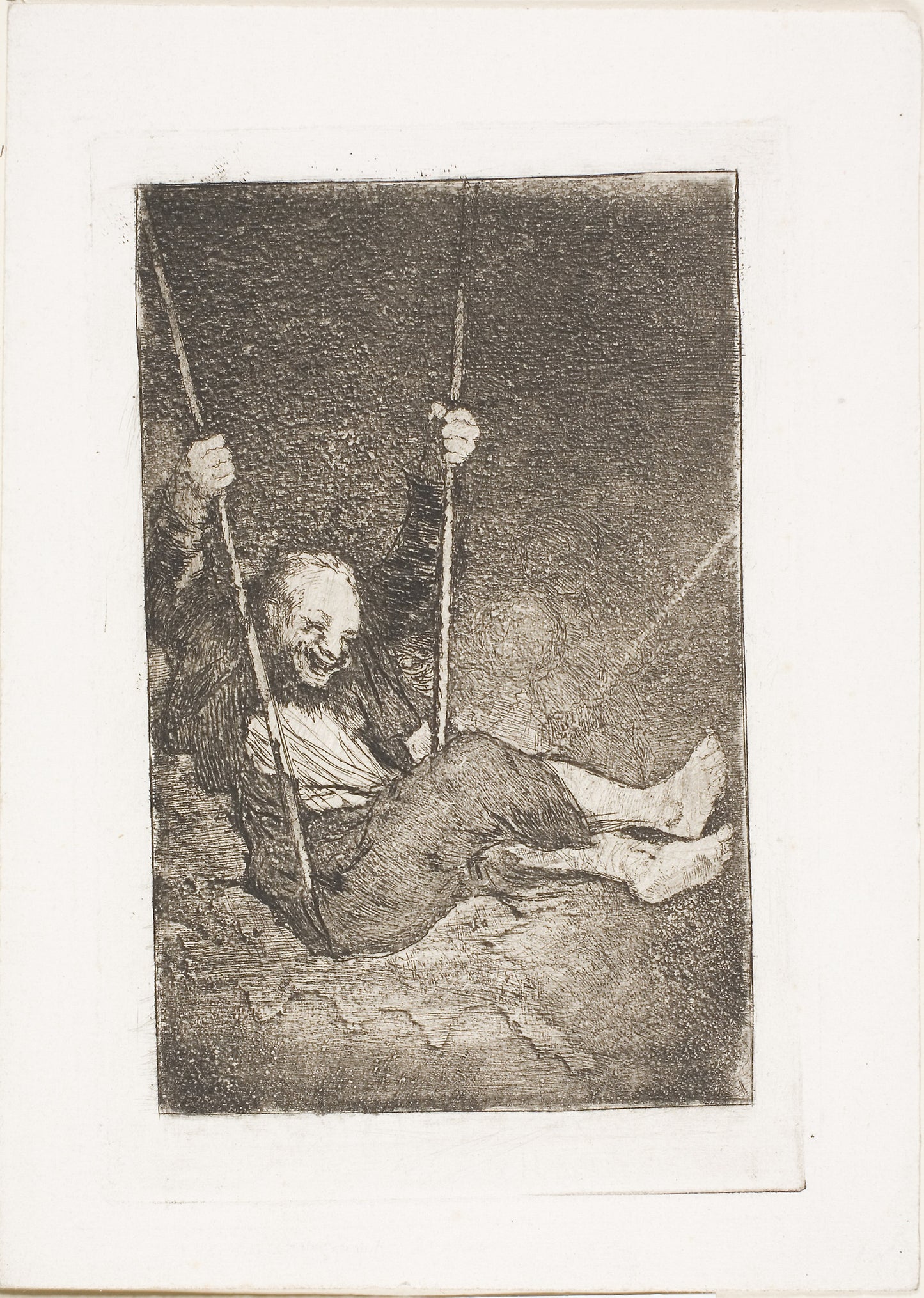 Old man on a swing -  Francisco José de Goya y Lucientes,  Poster Print Wall Art