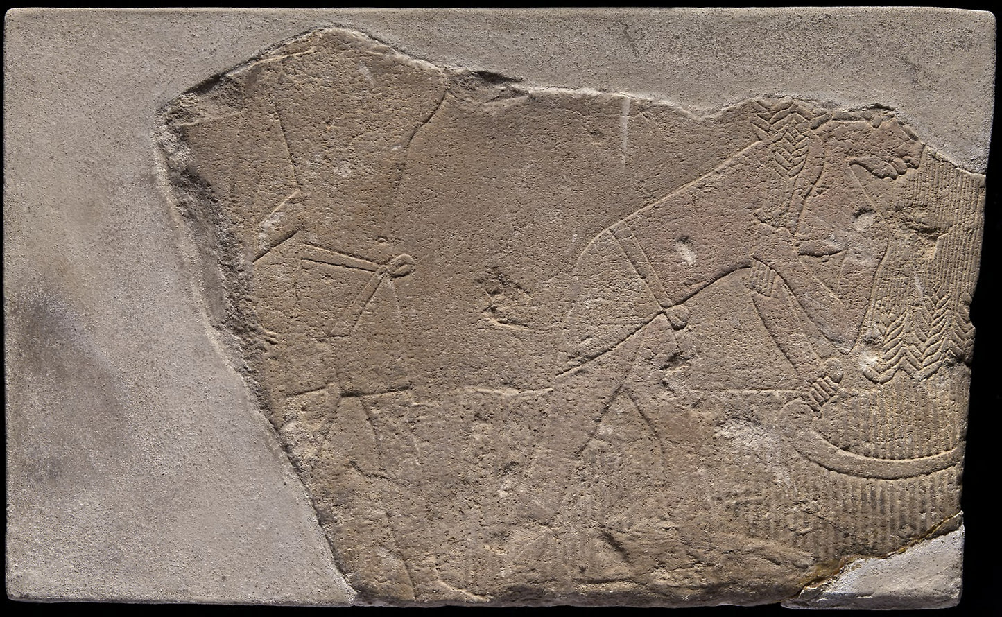 Wall Fragment from a Tomb Depicting a Harvest Scene -  Egyptian, Sakkara ?,  Poster Print Wall Art