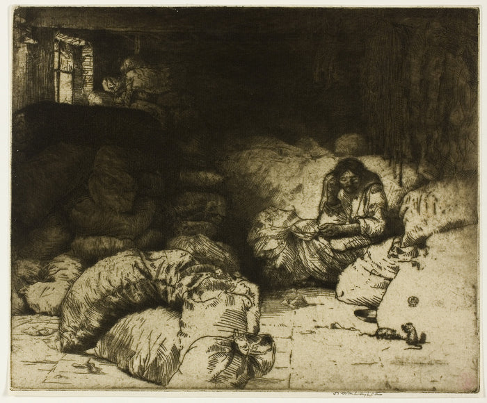 The Sleeping Rag Vendor: Donald Shaw MacLaughlan,16x12