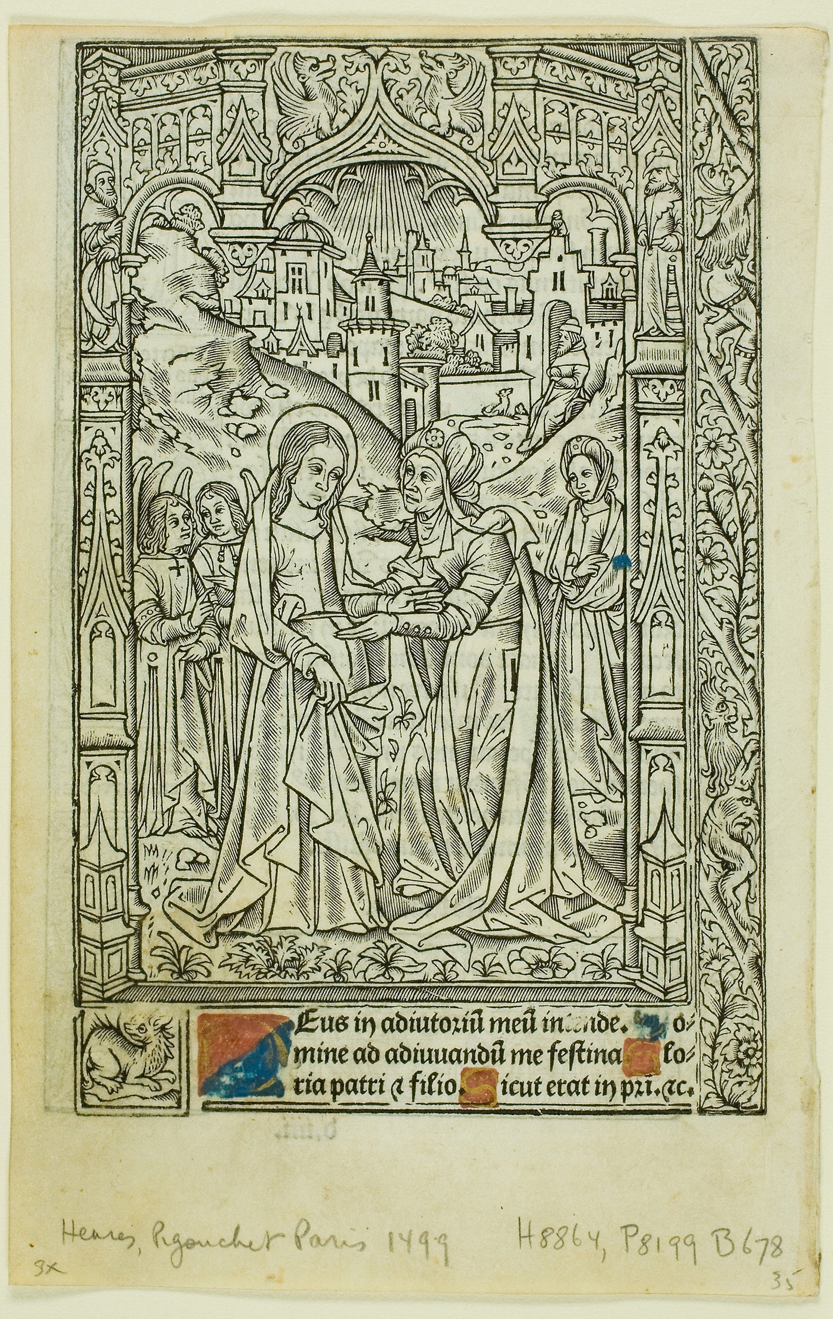 Visitation, from Book of Hours: Philippe Pigouchet (French, active 1488-1518),16x12"(A3) Poster