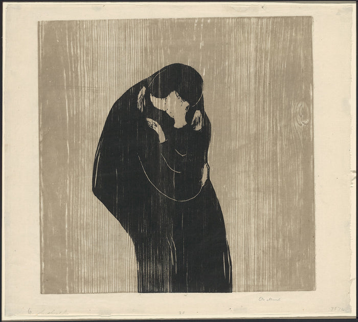 The Kiss IV: Edvard Munch,16x12