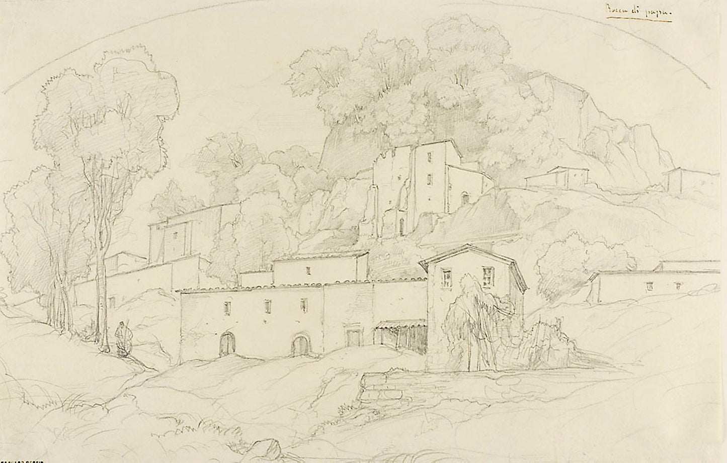 Rocca di Papa -  François Edouard Bertin,  Poster Print Wall Art