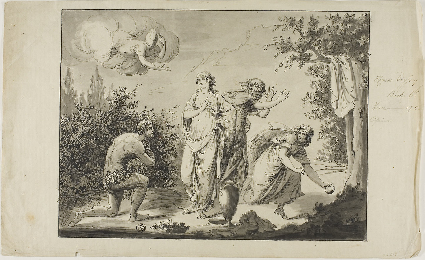 Ulysses and Nausicaa -  Giovanni Battista Cipriani,  Poster Print Wall Art