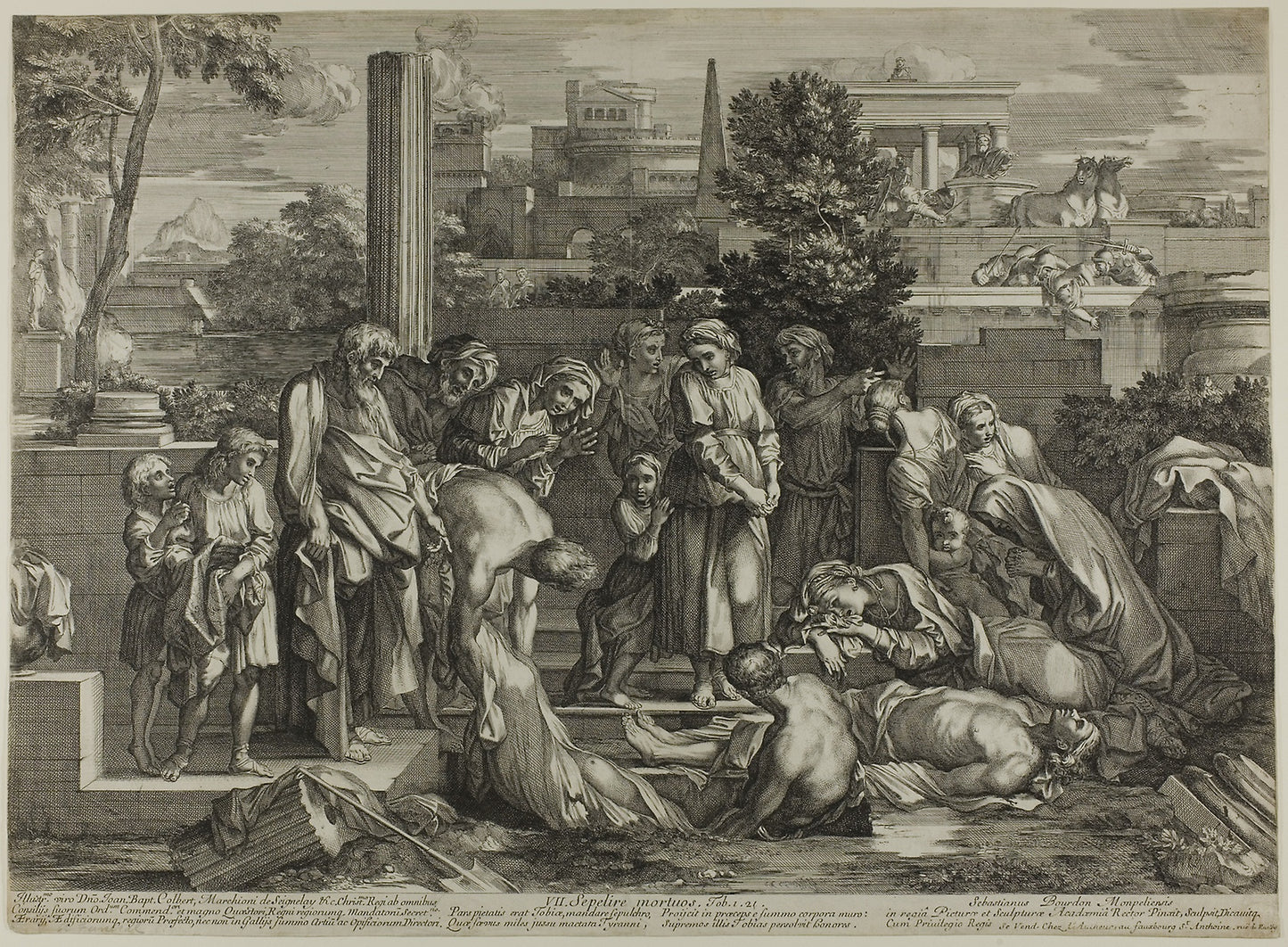 To Bury the Dead, from The Works of Mercy -  Sébastien Bourdon,  Poster Print Wall Art