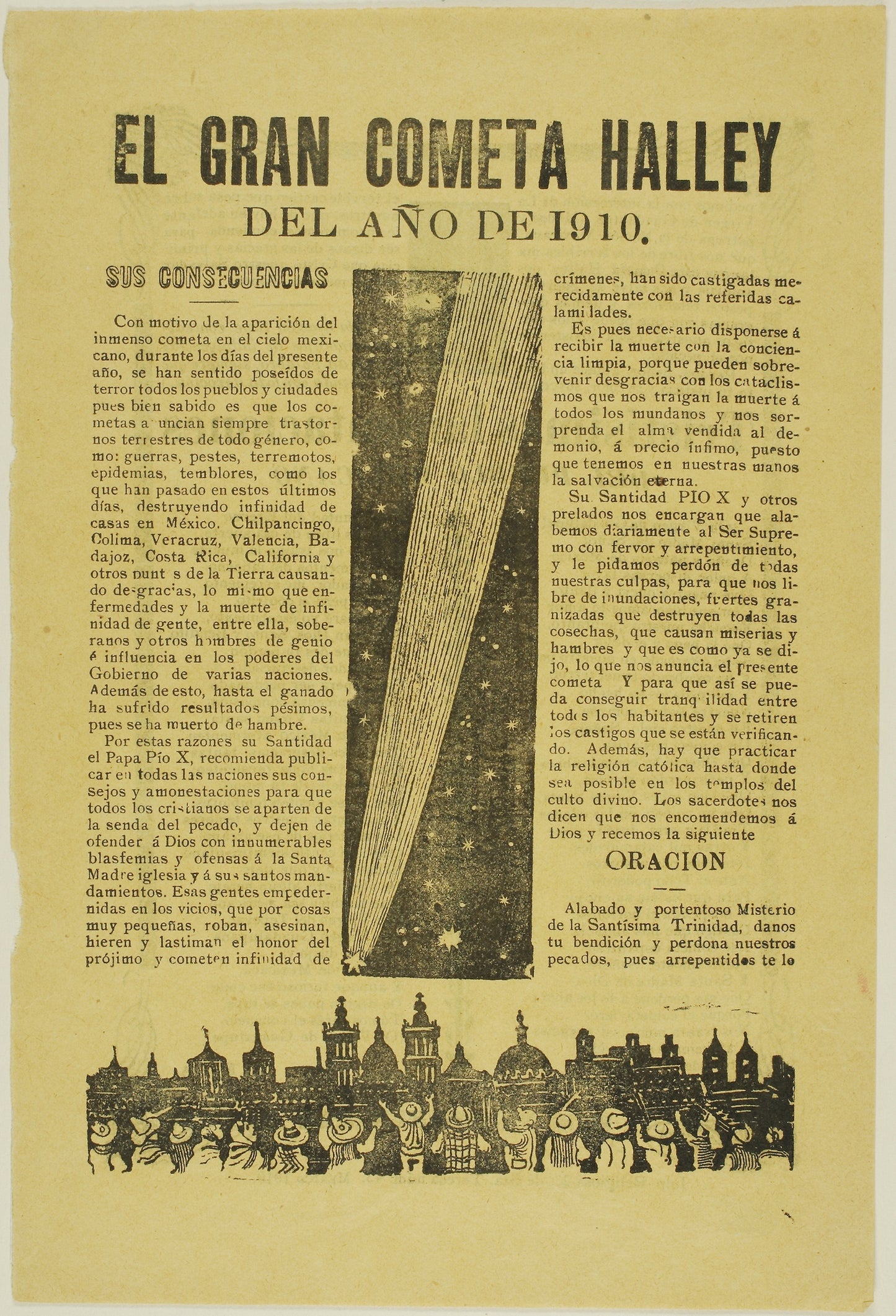 The Great Halley's Comet -  José Guadalupe Posada,  Poster Print Wall Art