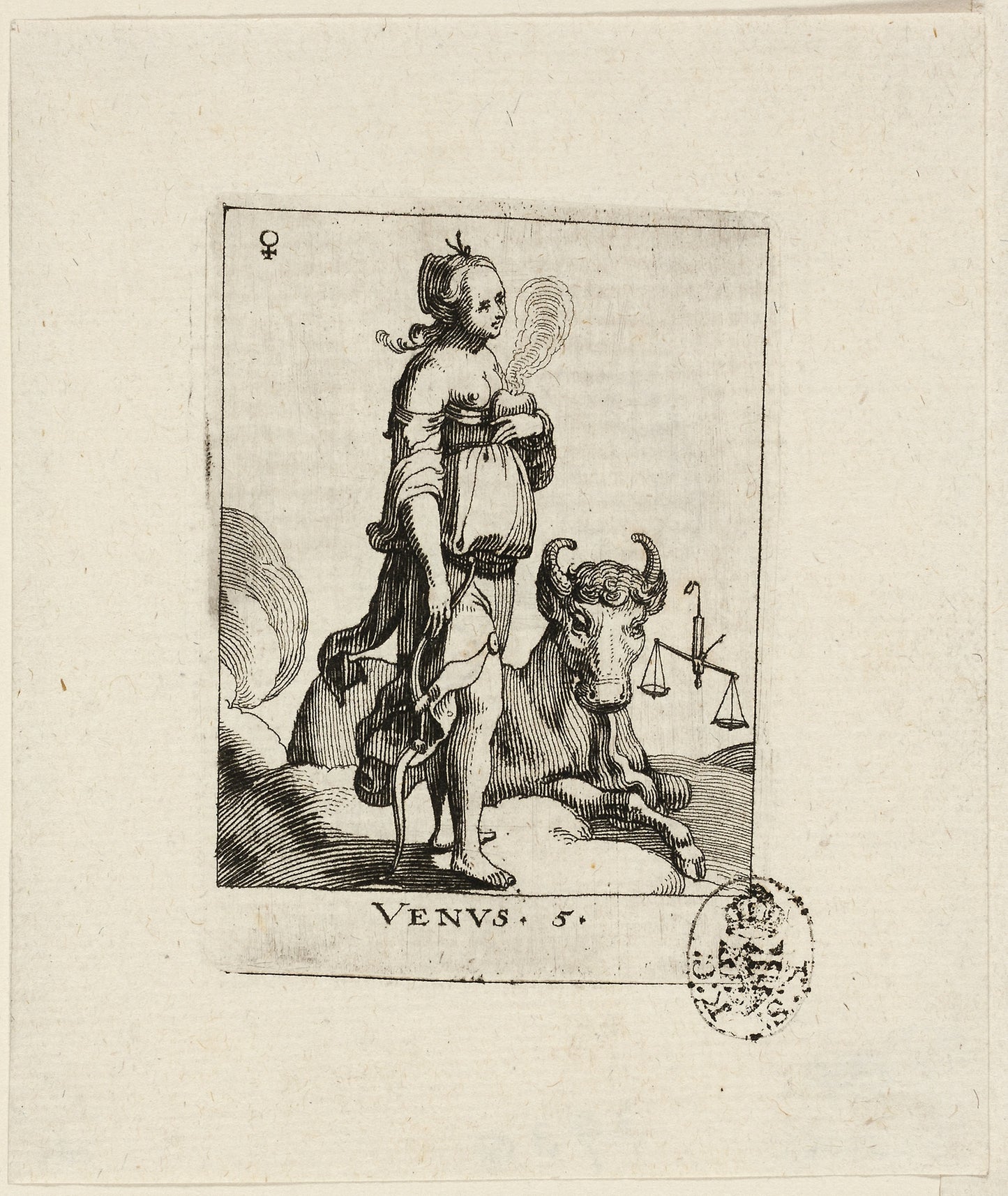 Venus, plate five from Der VII Planeten -  Conrad Meyer,  Poster Print Wall Art