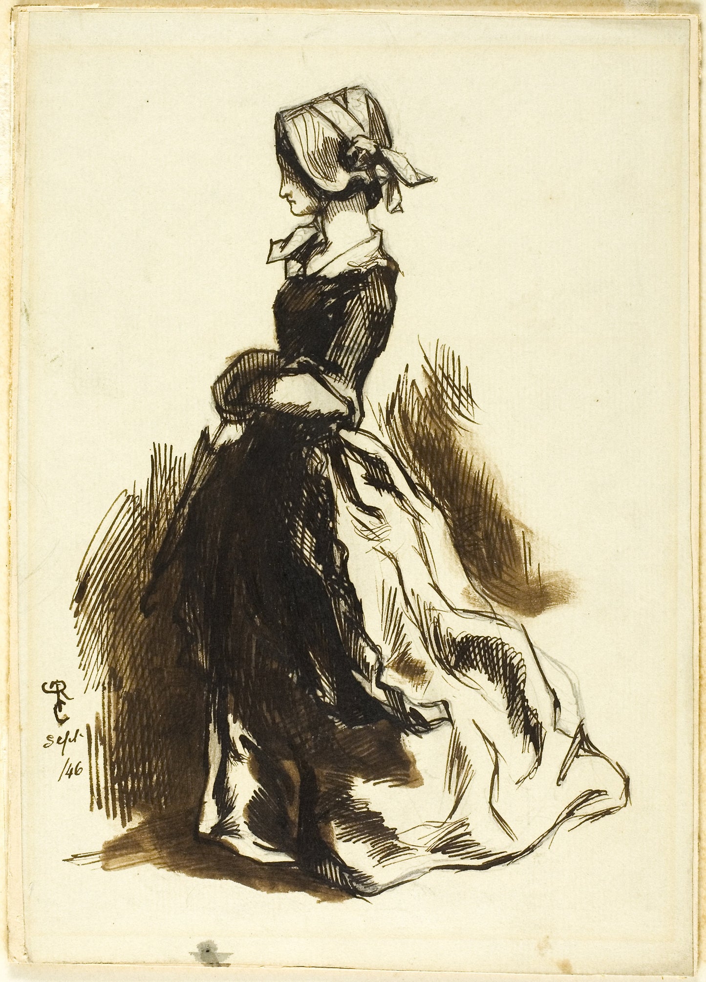 Full-length Portrait of a Woman: Dante Gabriel Rossetti,16x12"(A3) Poster