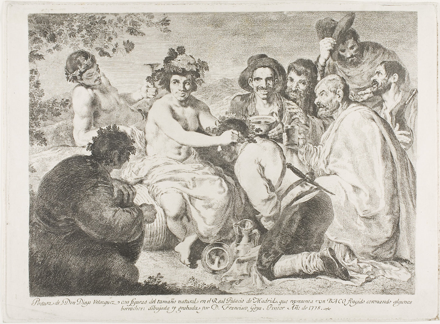 The Drunkards -  Francisco José de Goya y Lucientes (Spanish, 1746-1828),  Poster Print Wall Art