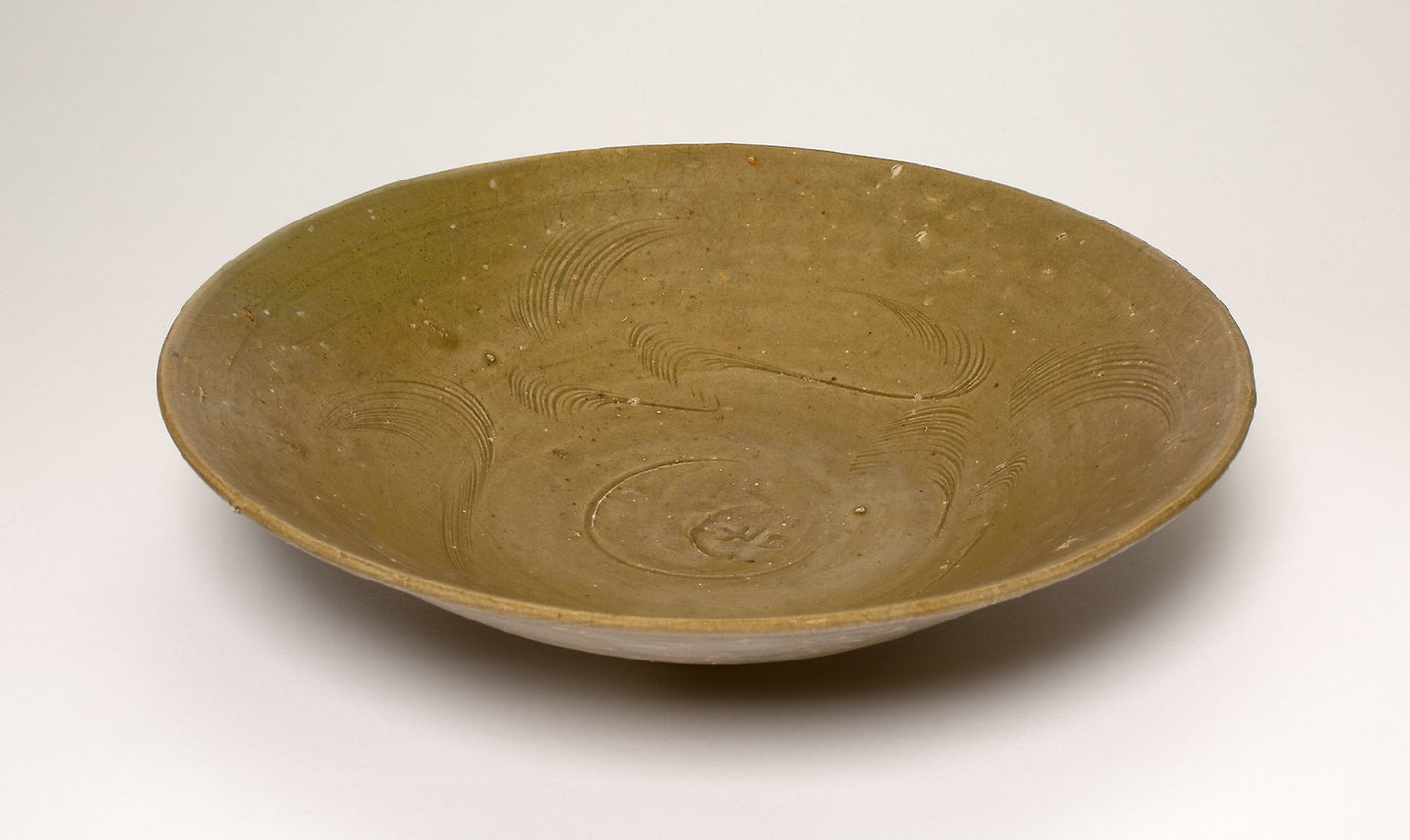 Bowl with Stylized Leaves -  China,  Poster Print Wall Art