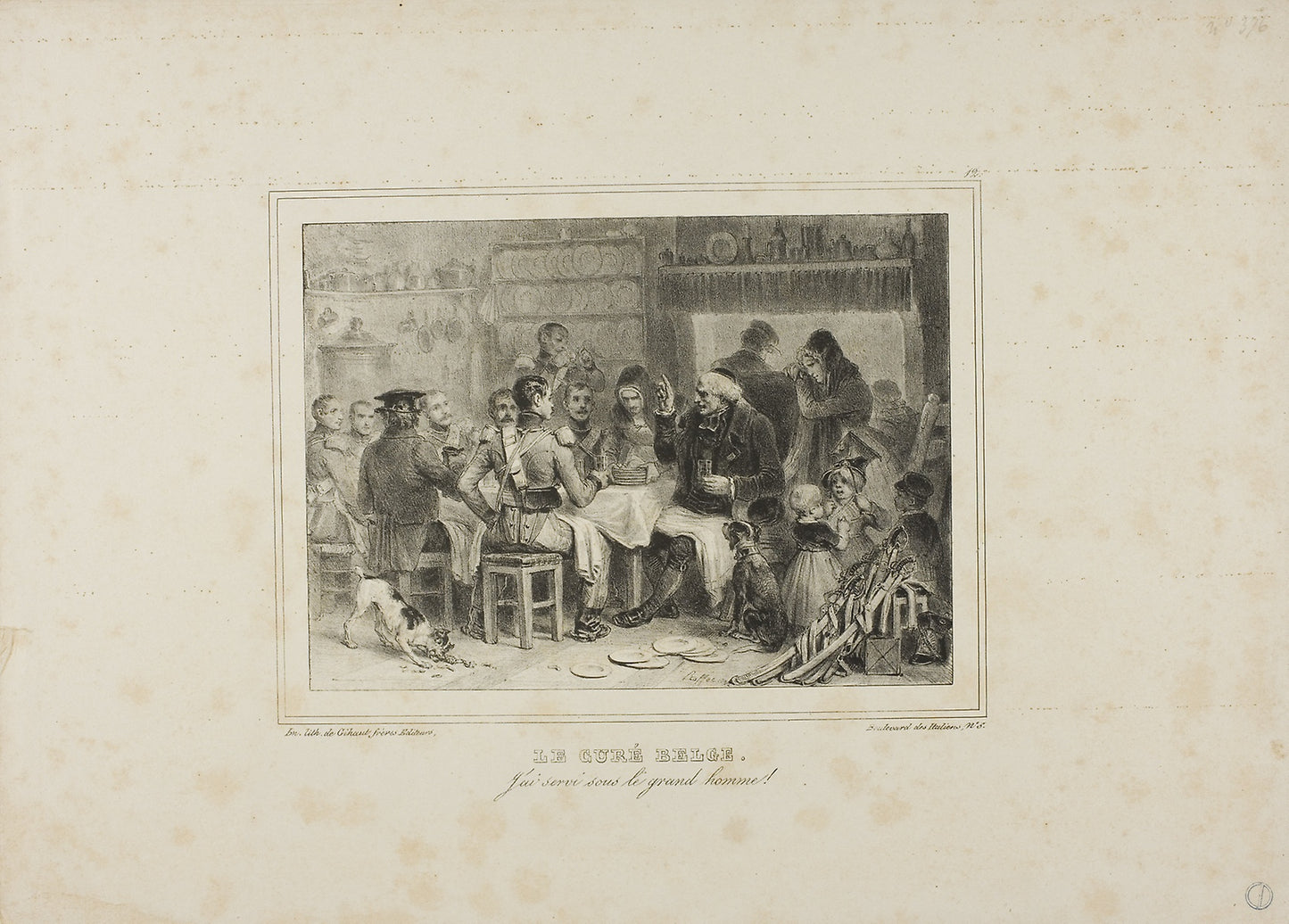 The Belgian Curate -  I have served under the great man! -  Denis Auguste Marie Raffet (French, 1804-1860),  Poster Print Wall Art