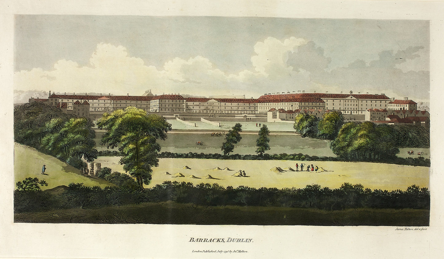 Barracks, Dublin -  James Malton,  Poster Print Wall Art