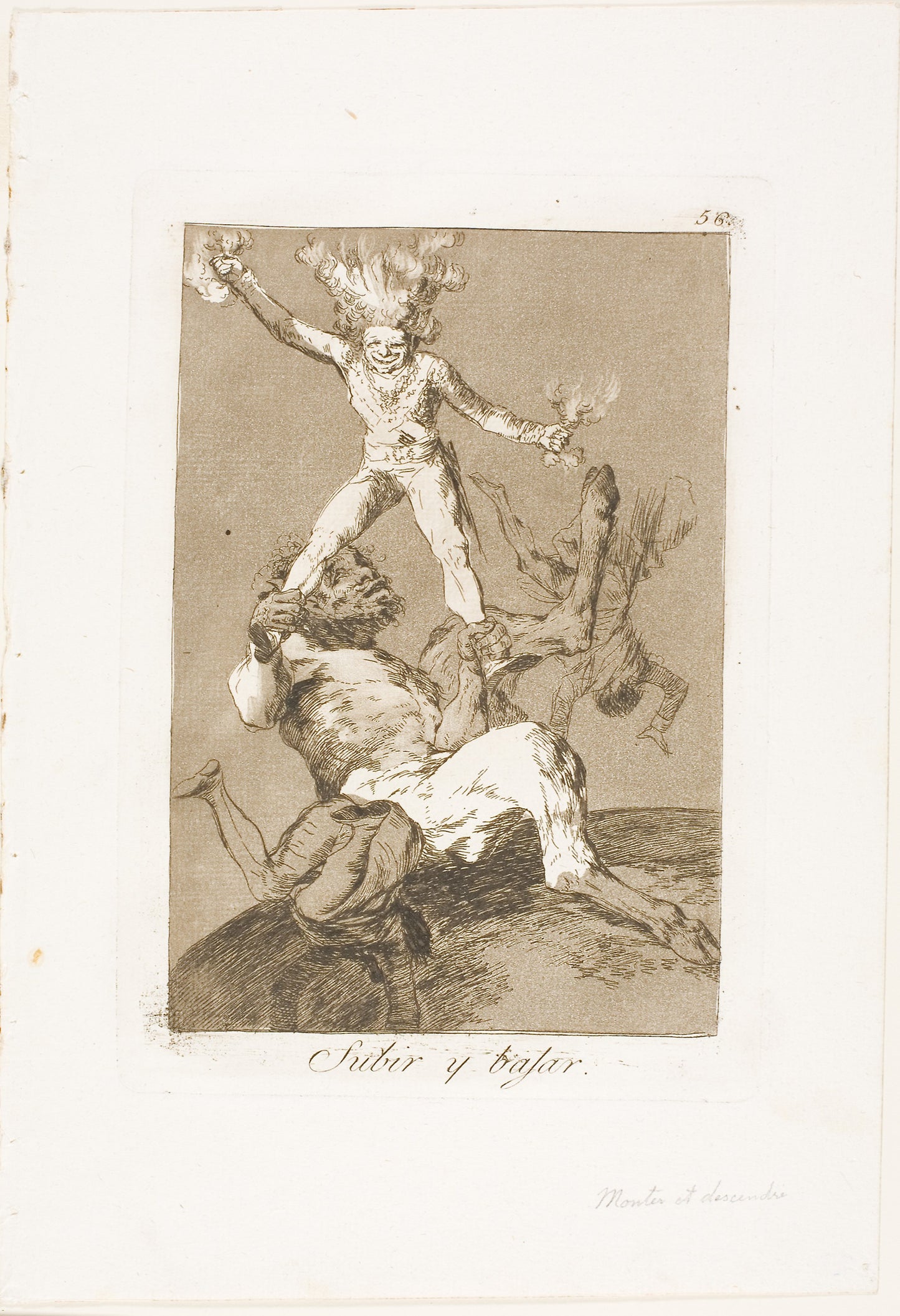 To Rise and to Fall, plate 56 from Los Caprichos -  Francisco José de Goya y Lucientes,  Poster Print Wall Art